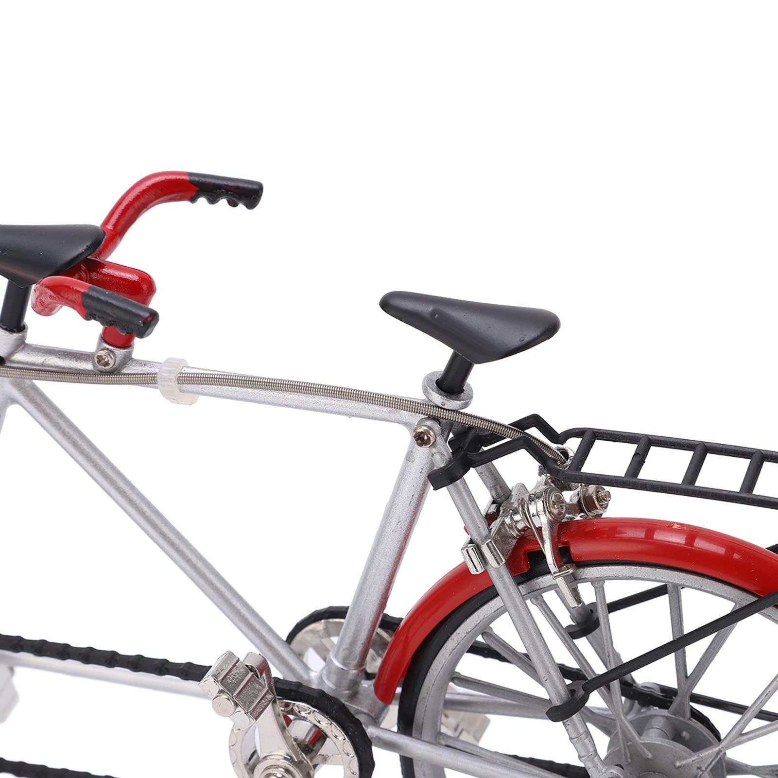 Mini Modèle de Vélo Tandem à Haute Simulation, Ornement pour Décorations de Bureau, Modèle de Vélo en Alliage de 28cm, Décoration de Bureau et de Maison