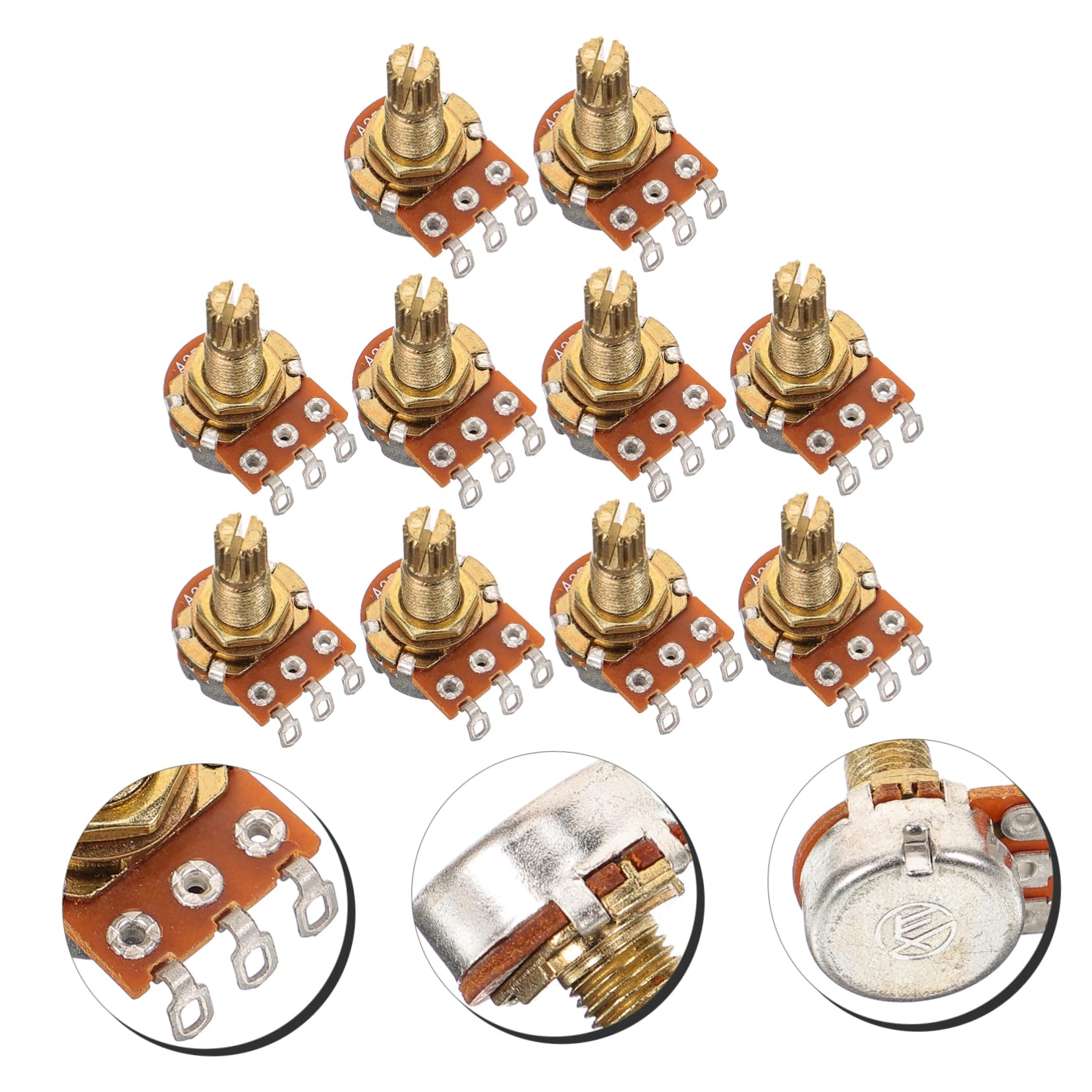 Toyvian 40 potencjometr gitarowy metalowa gitara części i akcesoria do gitar gitary akcesoria gitarowe dla dorosłych zestaw potencjometrów audio elektroniczny Składnik Pakiet