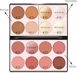 16 Couleurs Contour Palette maquillage - Blush Highlighters Bronzer Powder Tous en un seul Maquillage Palettes Contour Kit - Face Cosmétiques Cadeaux pour Femmes Beauté pour Festivals (SET1)