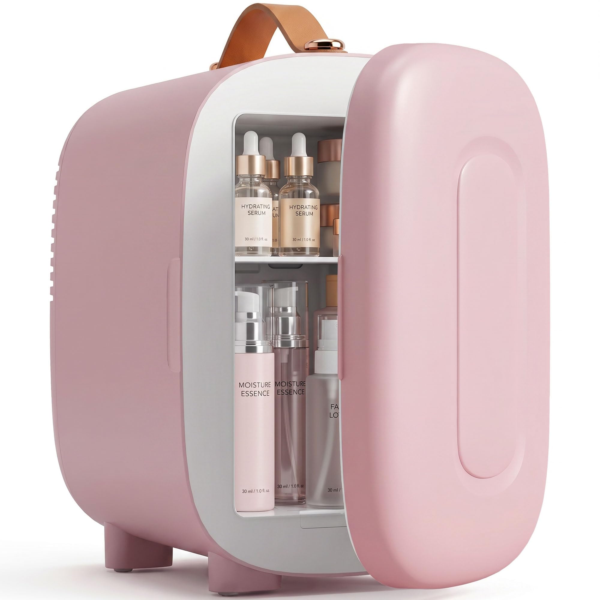 HOMCOM Mini frigo 4L Cool/Heat Portatile Rosa