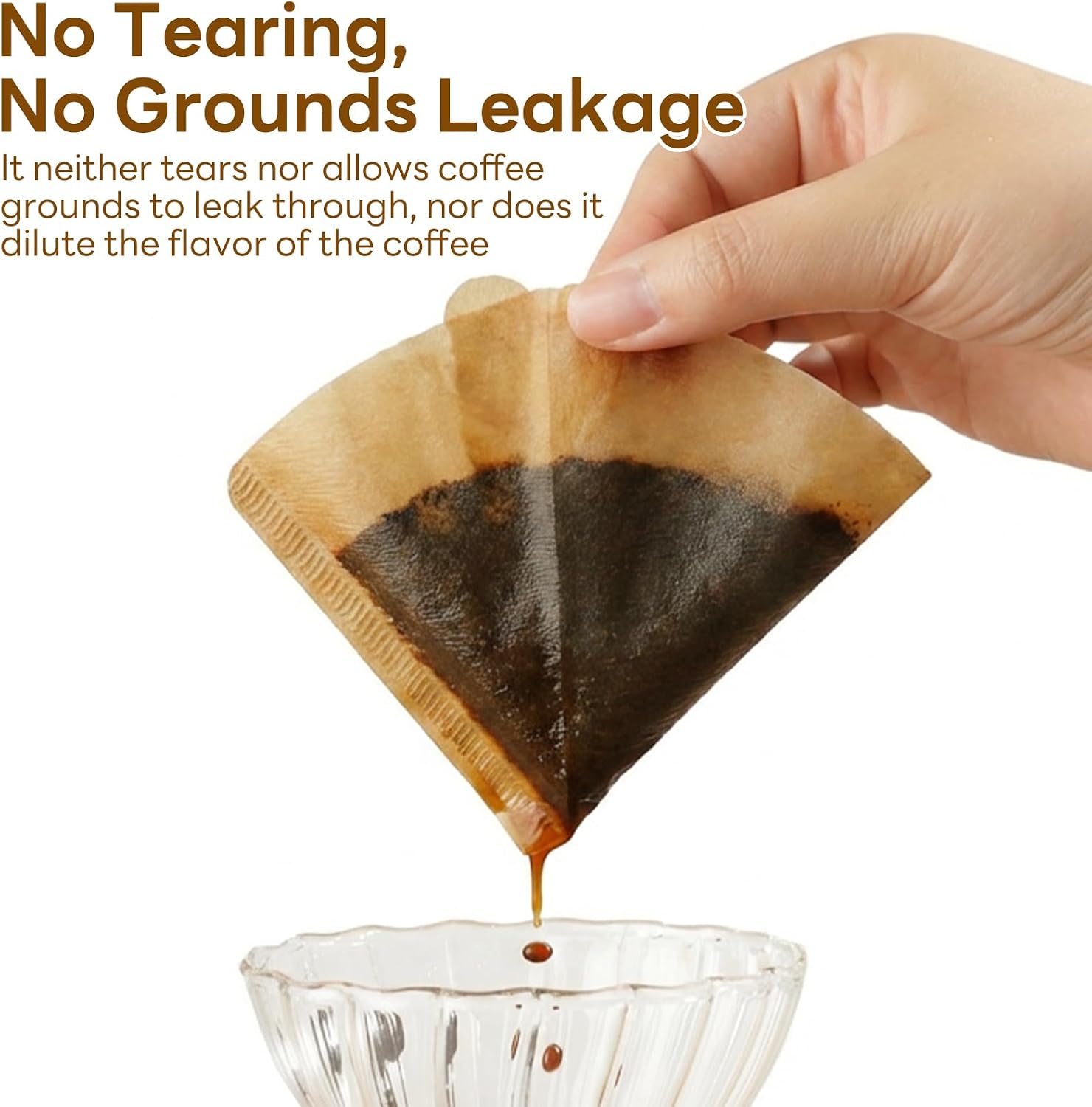 200 Count Cone Coffee Filters #2, 2 Coffee Filters Cone, Coffee Filters Disposable, Natural Unbleached Cone Paper Filter for Pour Over and Drip Coffee Maker, Suitable for Home Coffee Shop (2-4 Cup)