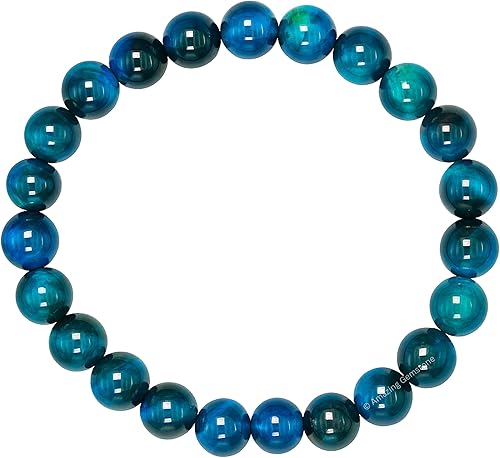 Miniatura 261 de Amazing Gemstone Pulsera de cristal para mujeres y hombres, pulsera de cristal curativo de protección, pulsera elástica con cuentas de piedras