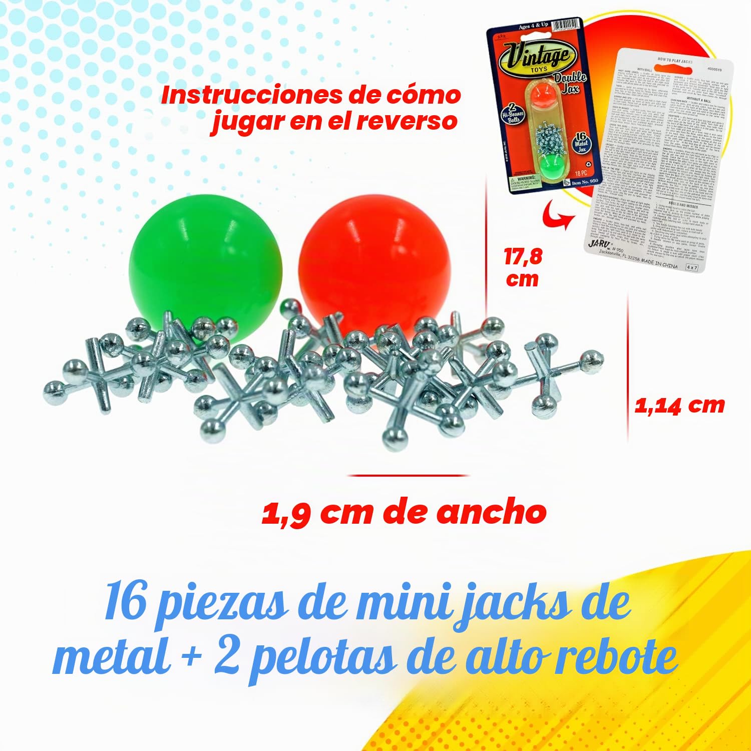 Wiivilik Traditionele Jakkals Set – 20 Metalen Stekers + 2 Ballen, Klassiek Spel Voor Kinderen En Volwassenen