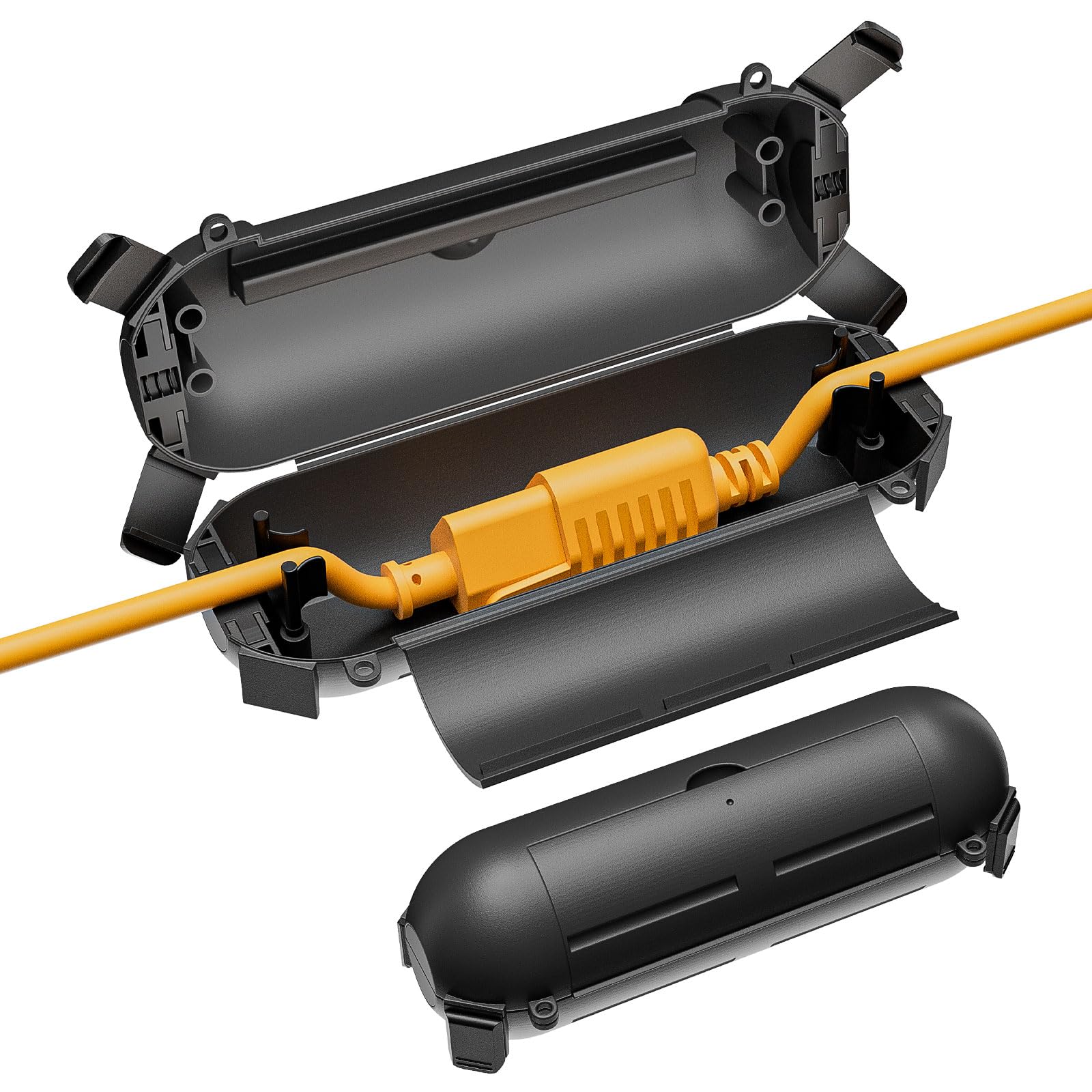 iwillink 2 Pack Outdoor Extension Cord Cover Waterproof, Black