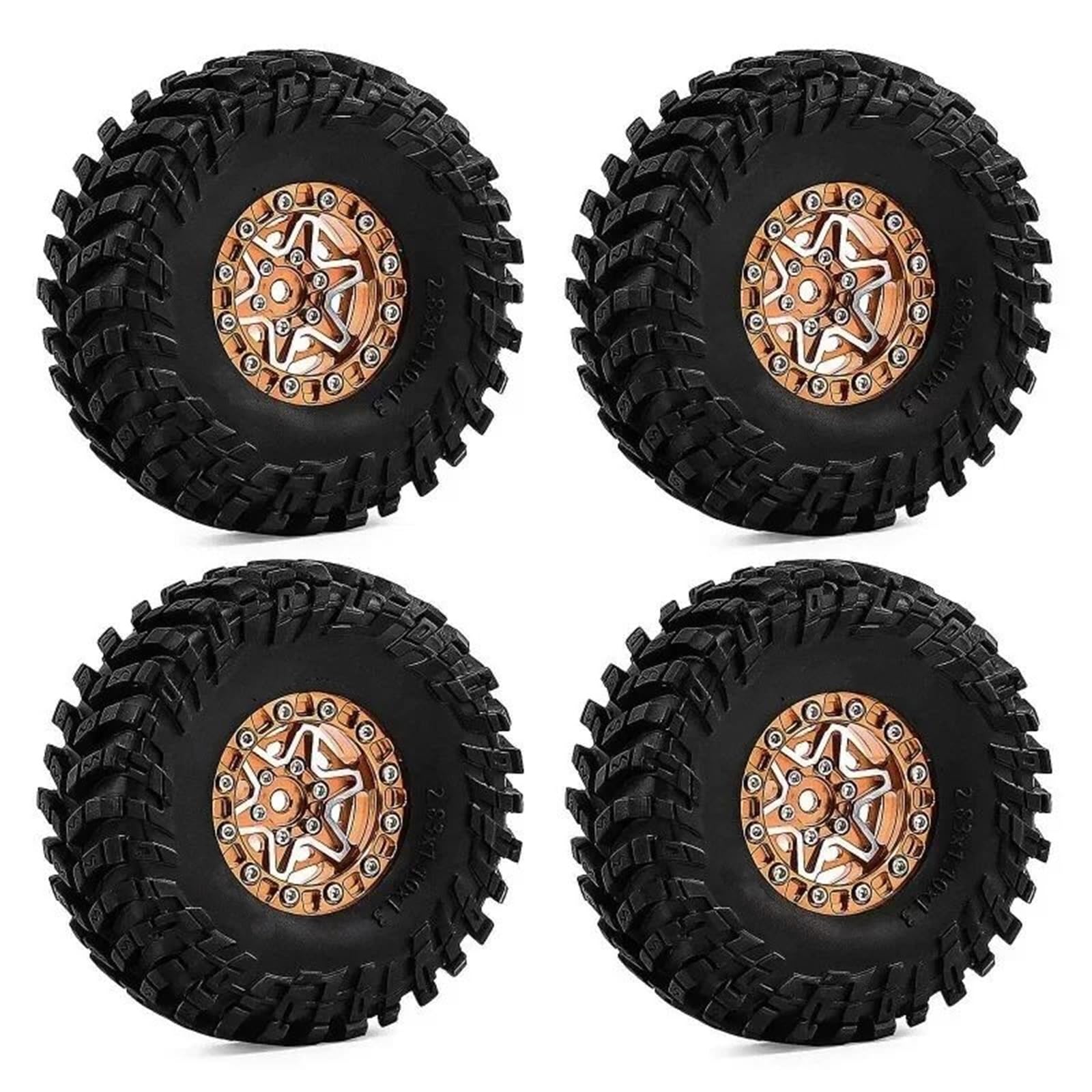 Für TRX4M Für SCX24 Für FMS Für Ascent-18 Für Axial Für AX24 Für FCX24 Für FCX24M 1/18 Rc Auto 4 Stücke 1,3 "Aluminium Räder Reifen Upgrade Teile RC-Upgrade-Komponenten