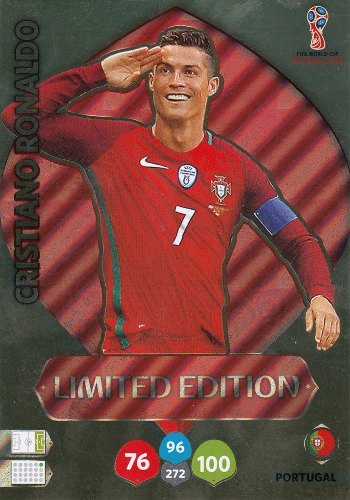 Adrenalyn XL Panini World Cup Russia 2018 Cristiano Ronaldo Limited Edition  : Amazon.nl: Sports & Outdoors