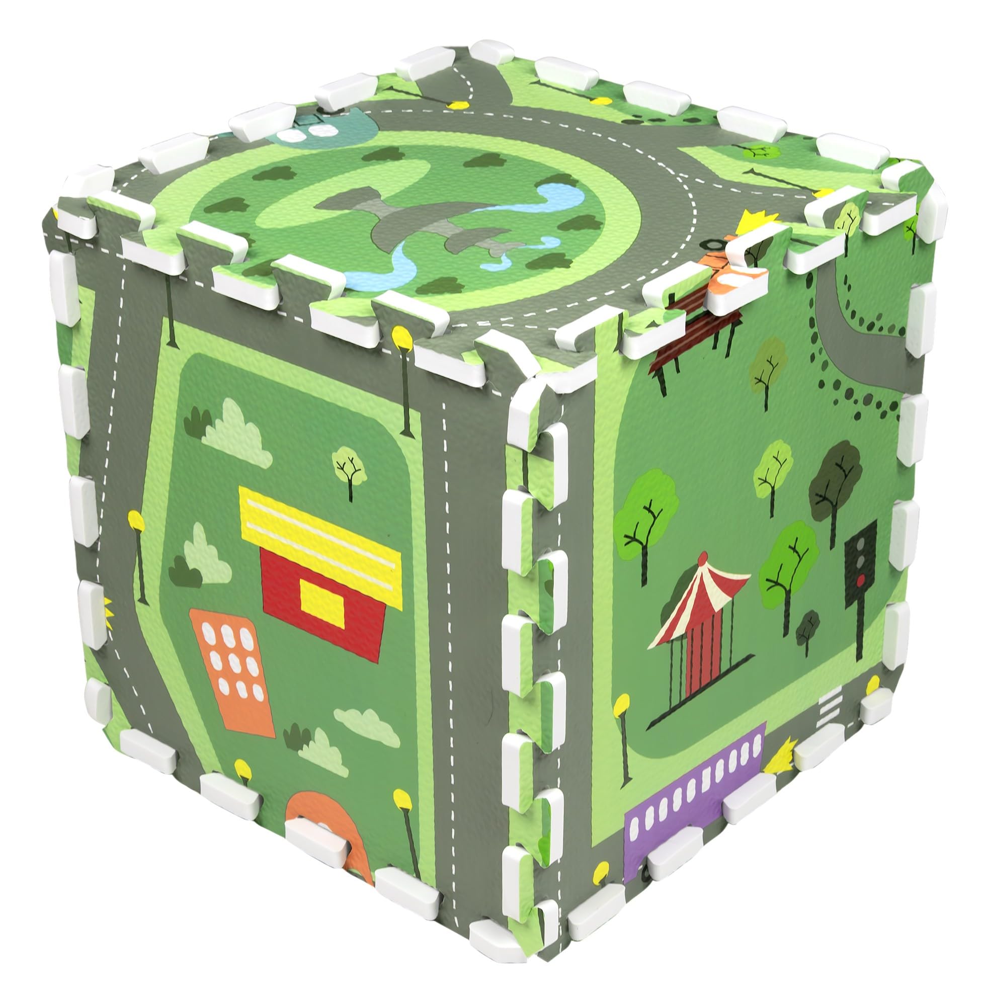 Tappetino puzzle in schiuma EVA da 16 pezzi per bambini, tappetino per gattonare antiscivolo, attività di gioco, tappetino da gioco sicuro, 30x30x1 cm | Leroy Merlin
