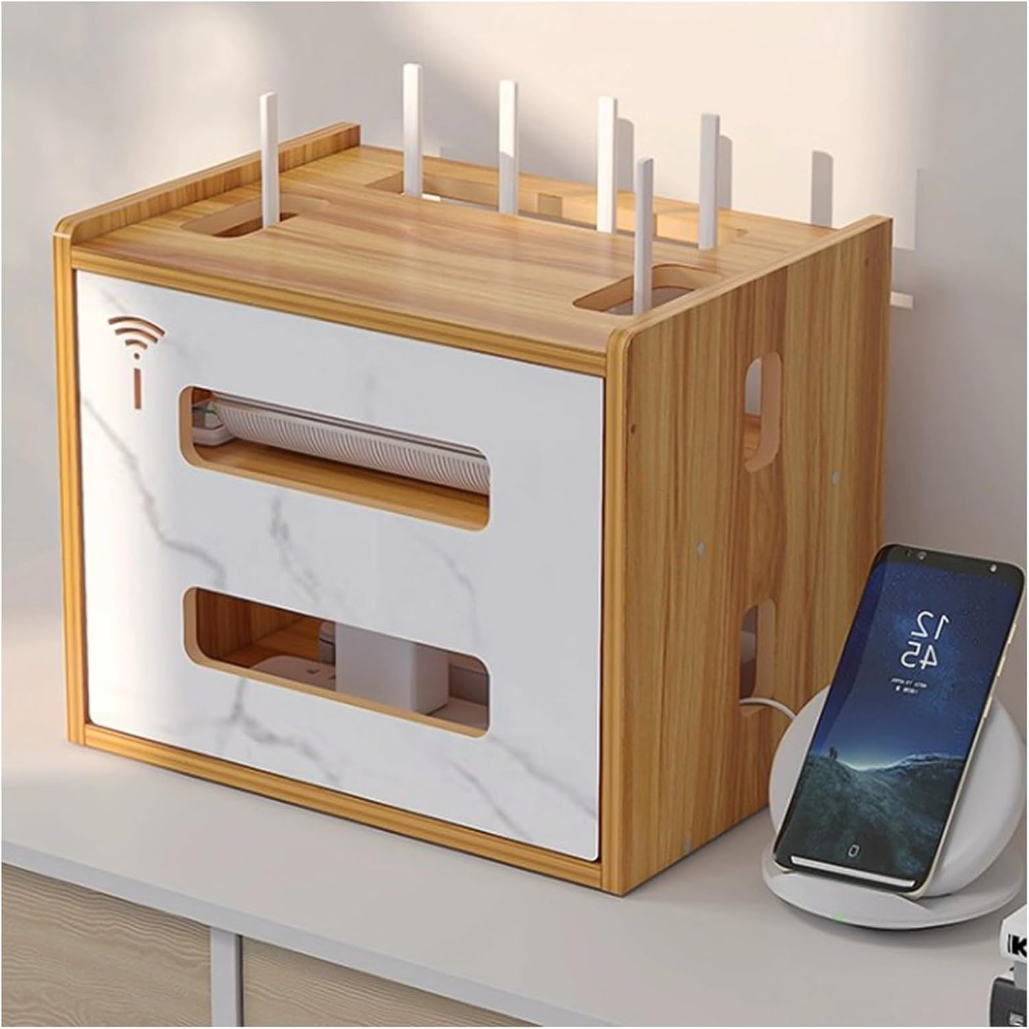 Amazon.com: Router Storage Box,Desktop Power Router Fences,Multi-Layer ...