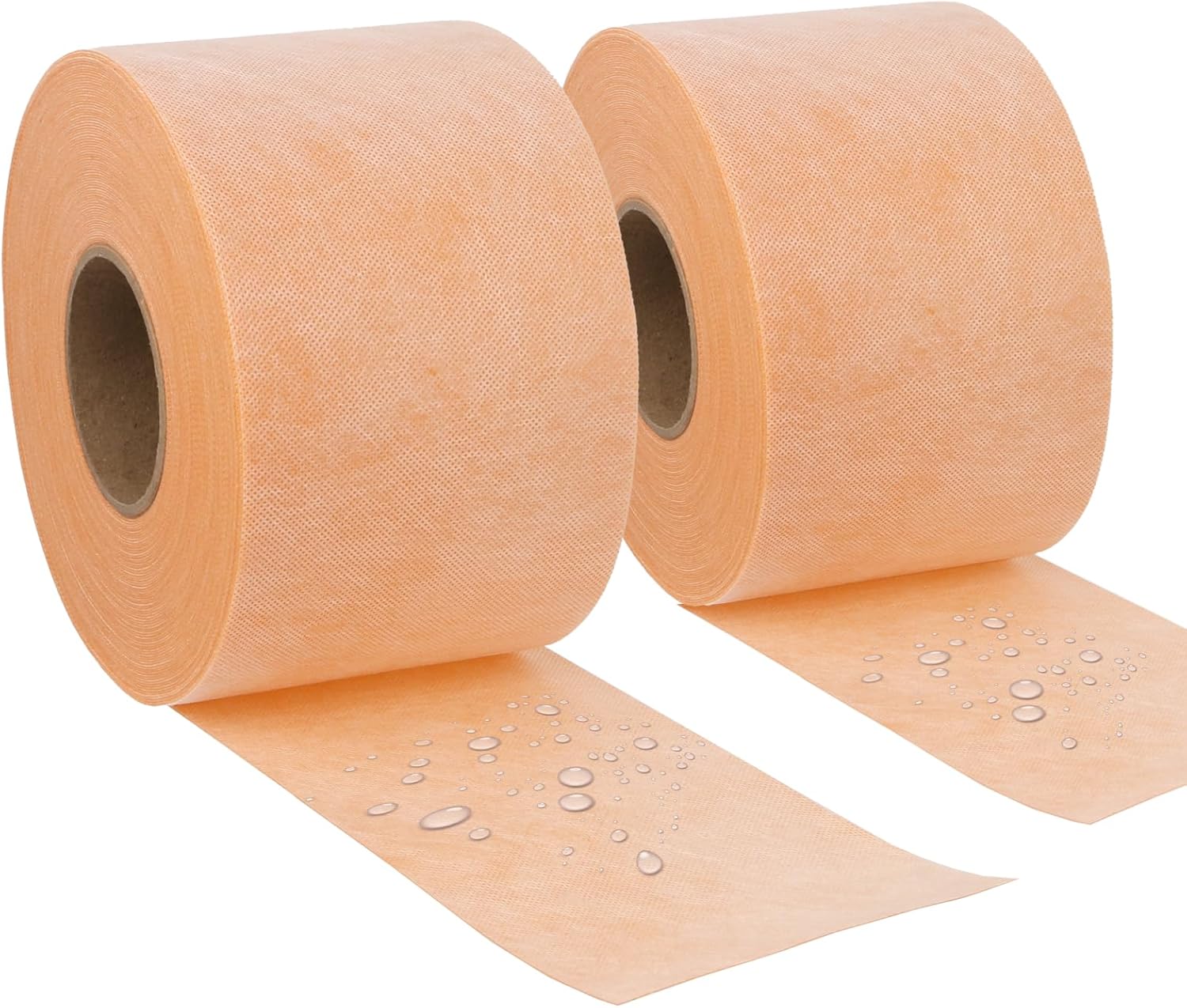 42 Sq Ft Waterproof Membrane Band Roll, 5" x 100 FT Roll, 24Mils Thick, Polyethylene Fabric Waterproofing Membrane for Shower, Ideal for Sealing Butt Joints and Floor/Wall Connections,2PCS