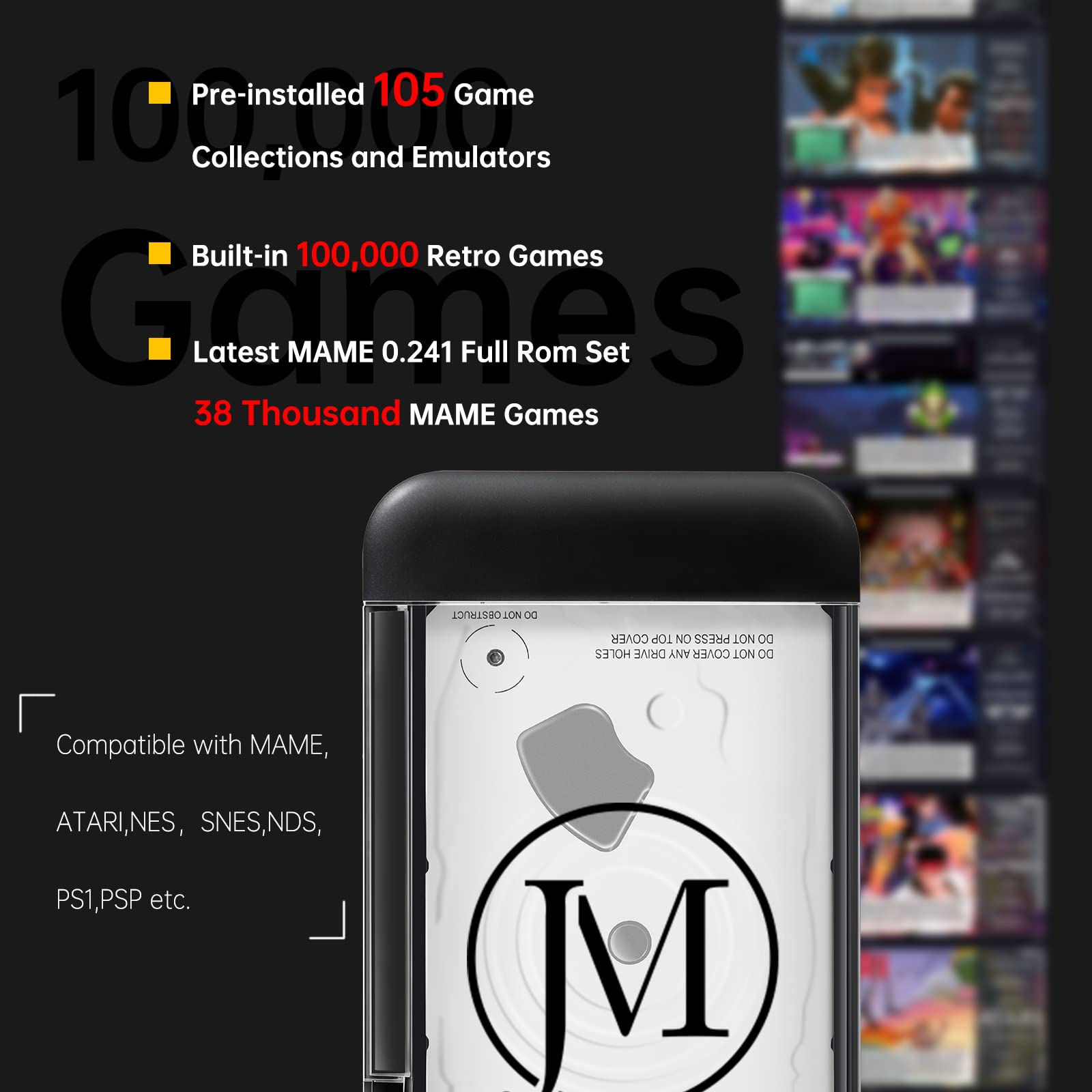 Buy 2TB Retro Game Console for Windows, External Hard Drive Builtin