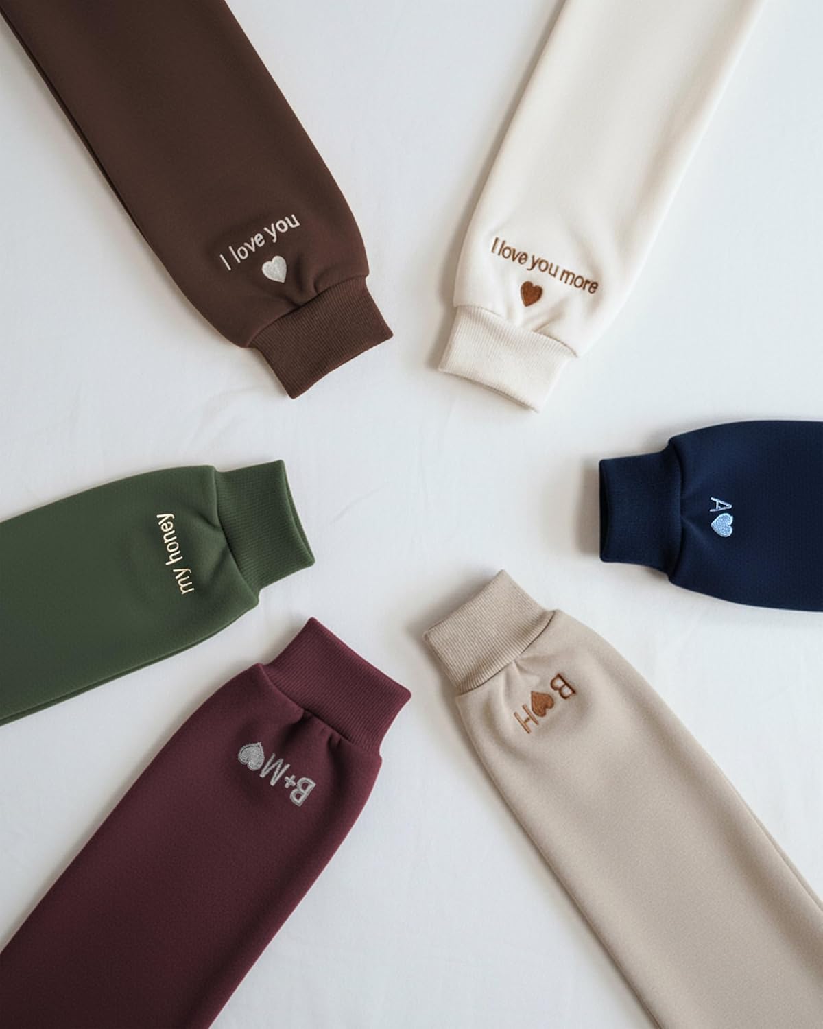 WEAR PHYSIQUE Matching Puzzle Piece Couple Sweatshirt, Custom Embroidered Heart Pullover with Initials - Image 5