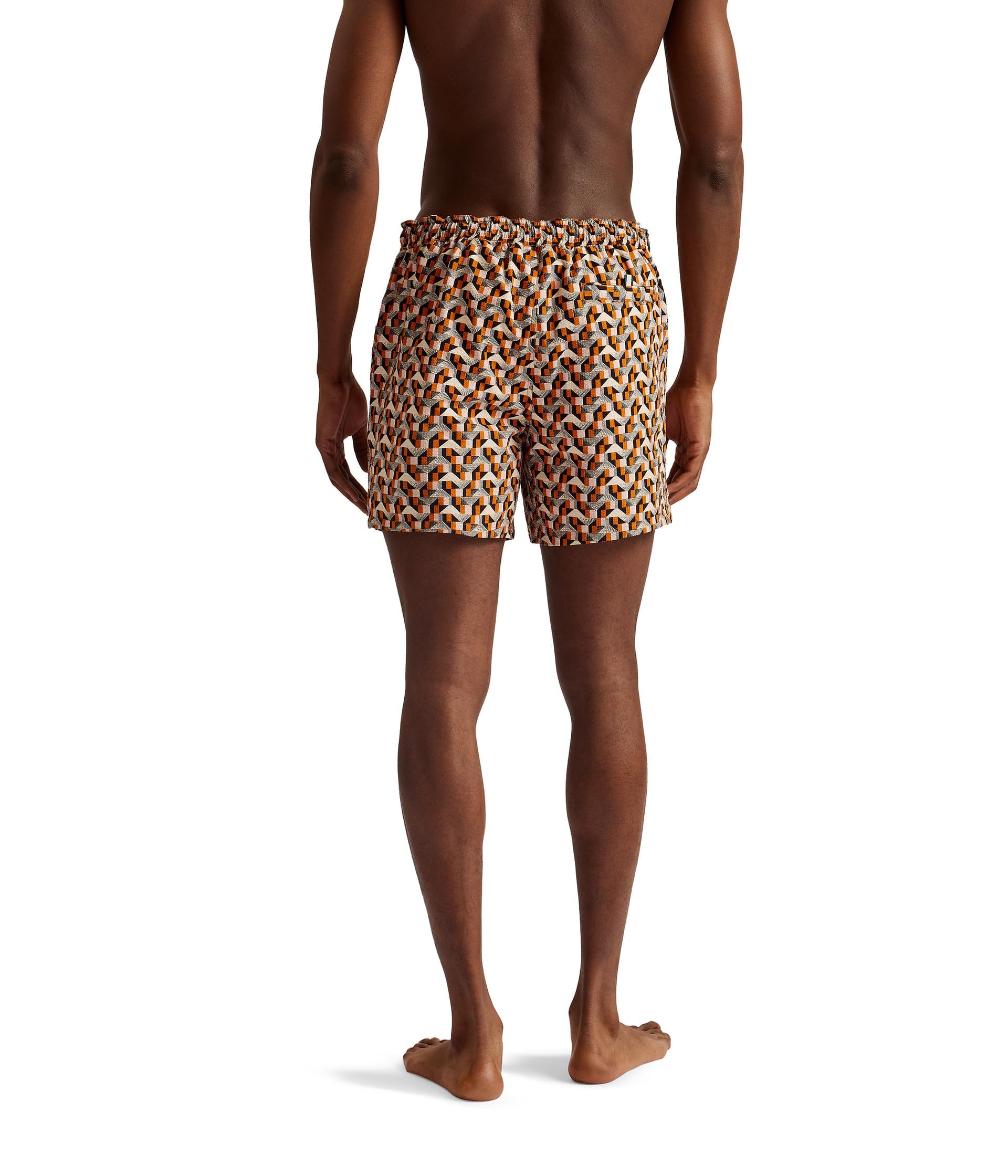 Ted Baker Herren Joris-Geometric Seersucker Swimshort Badehose