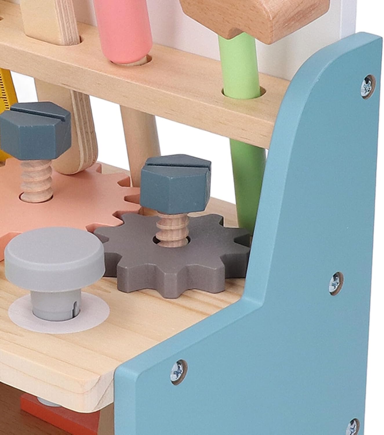 Dioche Workbench Kit Children Wooden Tool Bench for Kids - Multifunctional Simulation Repair Tool Set for Children 3 Years and Up - Safe Wood Construction for Creative Play