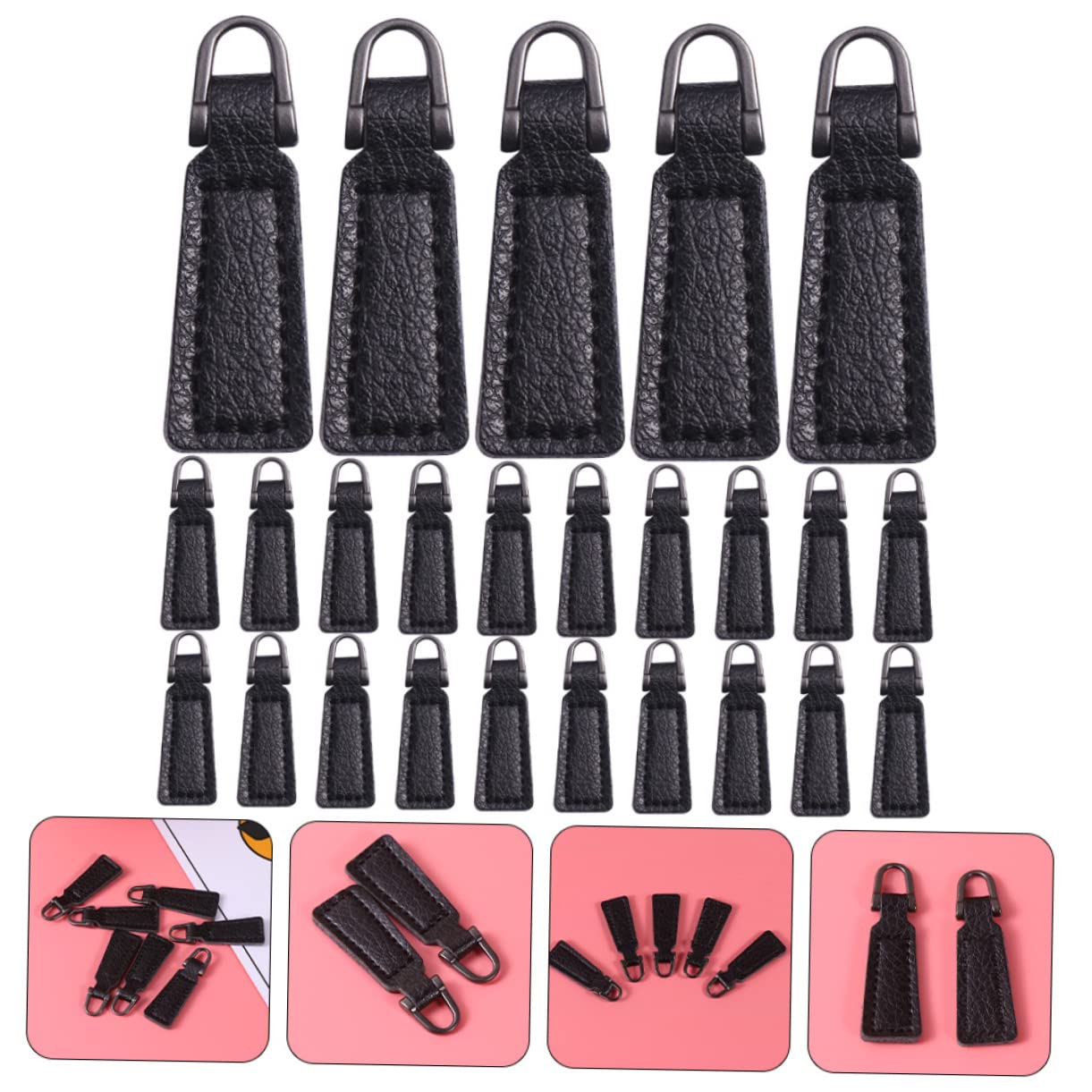 Operitacx 125piezas Zipper De Pu Para Reparación De Ropa y Equipaje Accesorios y Multifuncionales Para Mochilas y De Vestir