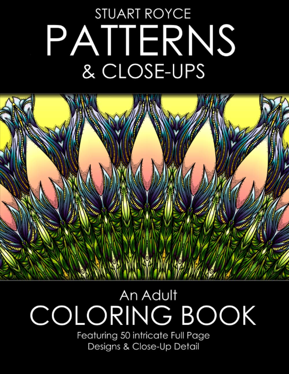 Patterns & Close-Ups: An Adult Coloring Book Featuring 50 Intricate Full Page Designs & Close-Up Detail (Intricate Coloring Book Collection)