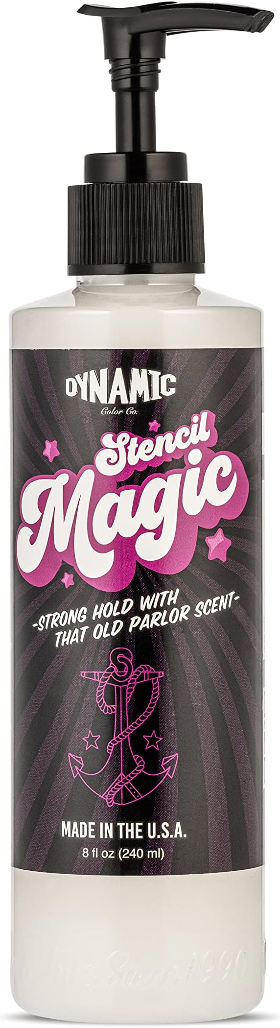 Stencil Magic - Tattoo Stencil Transfer Gel, Easy to Apply, Long Lasting, No Smear, Fast Drying, Great Smelling, USA Made, Safe, Non-Toxic, Reusable & Easily Removable, 8 oz Bottle