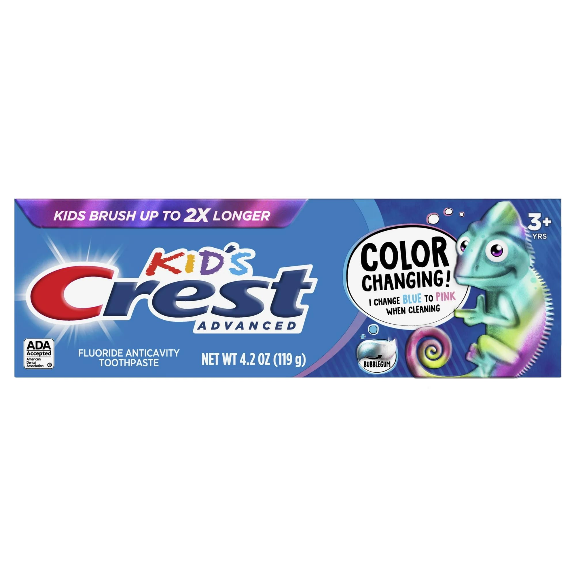 Crest Oral Care, Toothpaste Fluoride Anticavity Bubble Gum 3+ Years, 4.2 Ounce
