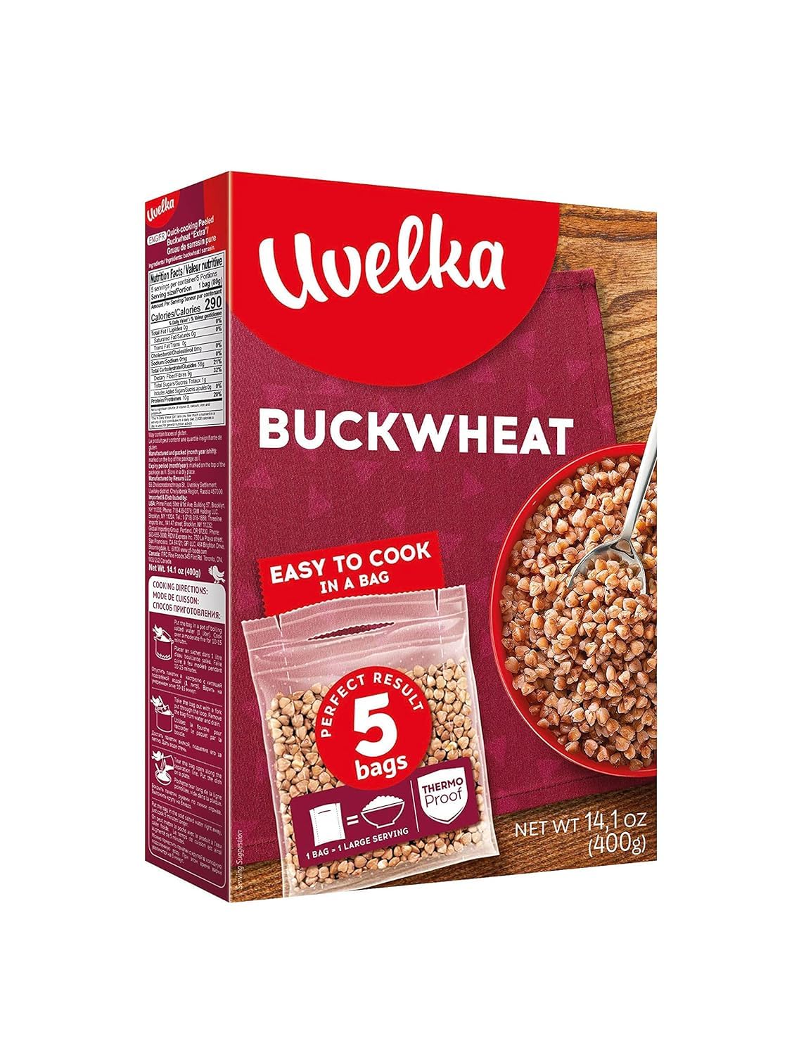 UVELKA BUCKWHEAT IN BAGS 80GX5