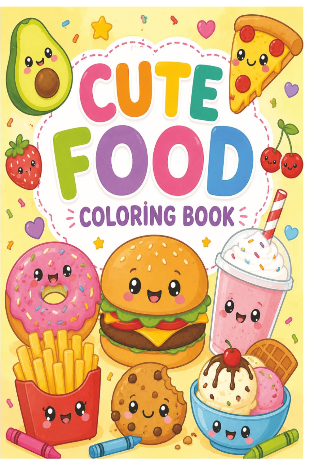 Cute Food Coloring Book