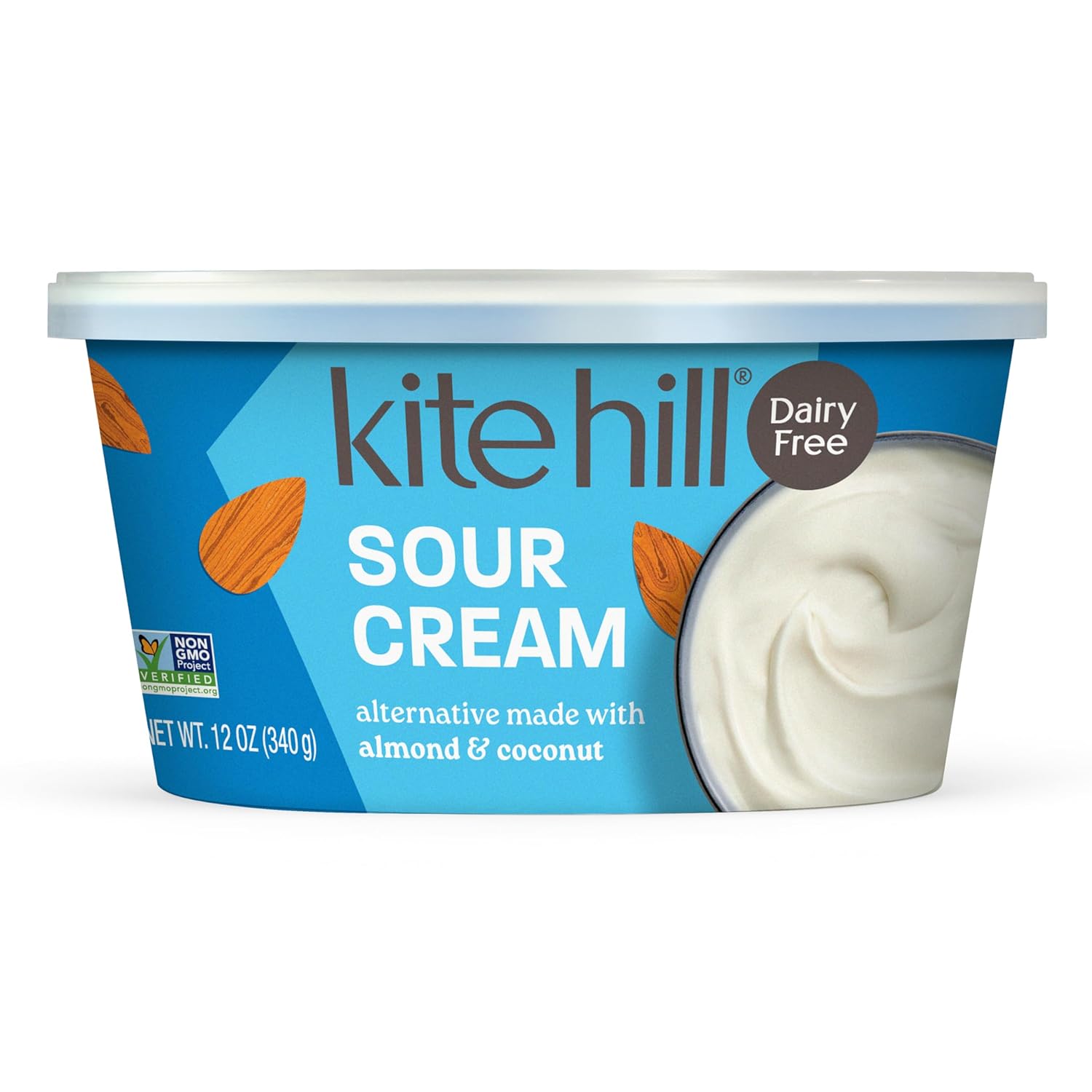 Kite Hill Almond Milk Sour Cream Alternative 12 Ounces Gluten Free Non-GMO Vegan