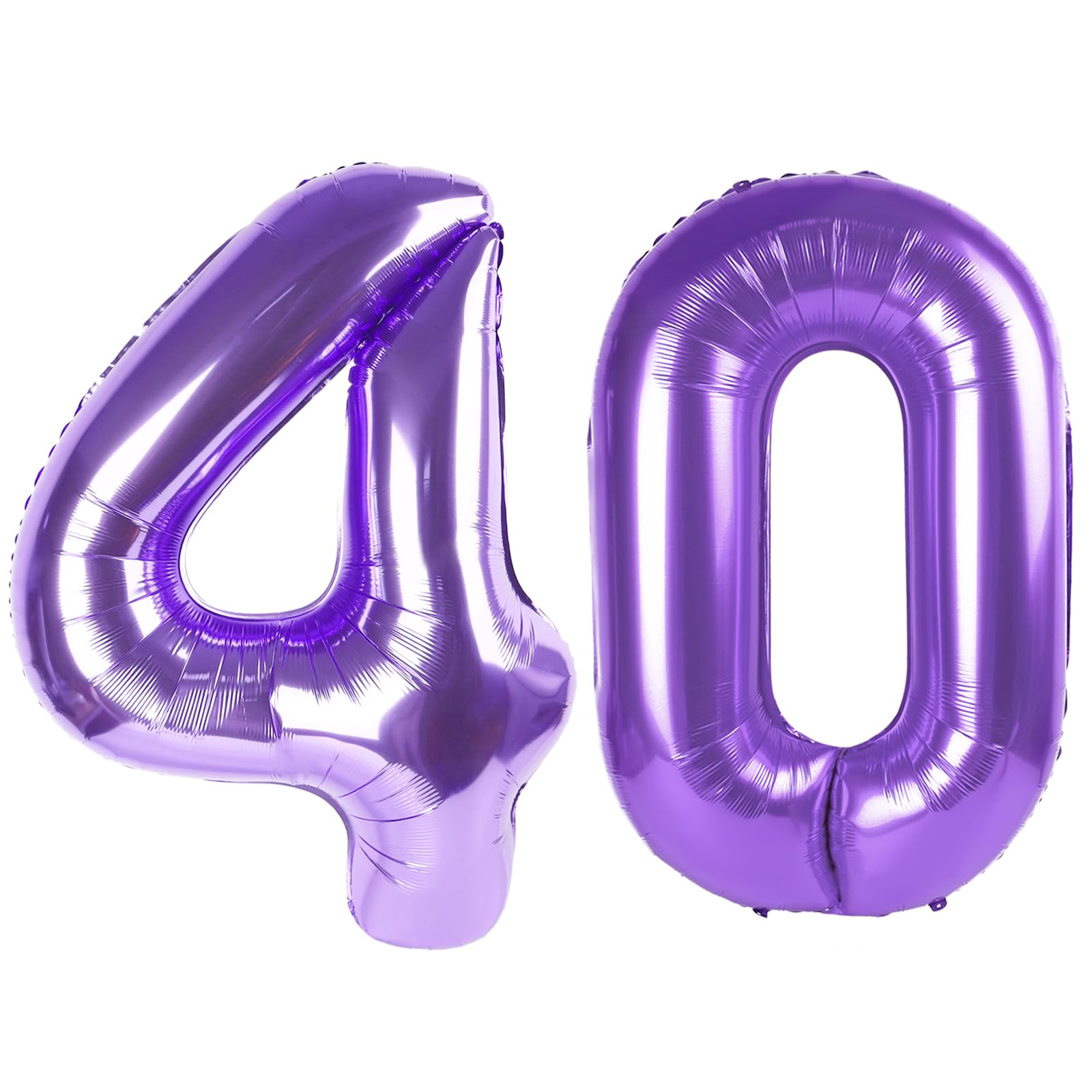 Purple Number 40 Balloon 40 Inch, 40th Birthday Decorations Men Women