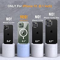 Vista 1129 de Miracase - Funda magnética para iPhone 13 Pro Max de 6.7 pulgadas (compatible con MagSafe), transparente, completo, protector de pantalla de vidrio