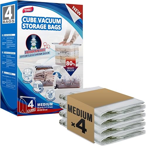 TAILI Sottovuoto Vestiti da Viaggio 4Pack, Taglia Media(5…