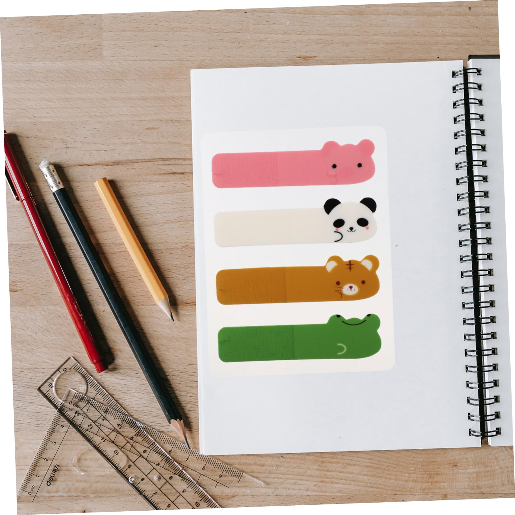NUOBESTY 5 Juegos De Marcadores De Página Autoadhesivos De Papelería Marcadores De Página Kawaii Suministros Para Anotaciones De Libros 6 Paquetes X 5