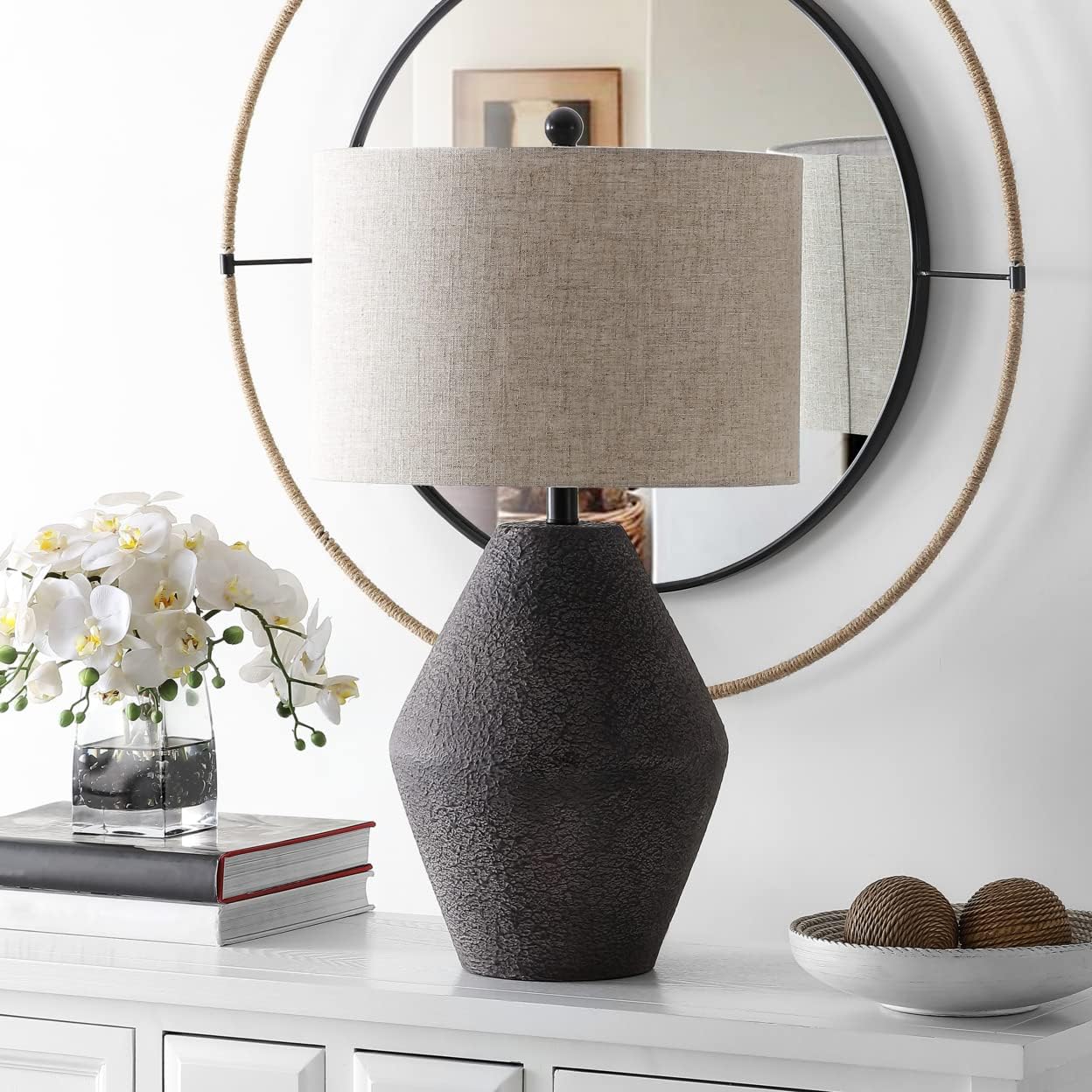 Lámpara de Mesa SAFAVIEH Ersta Marrón 67 cm