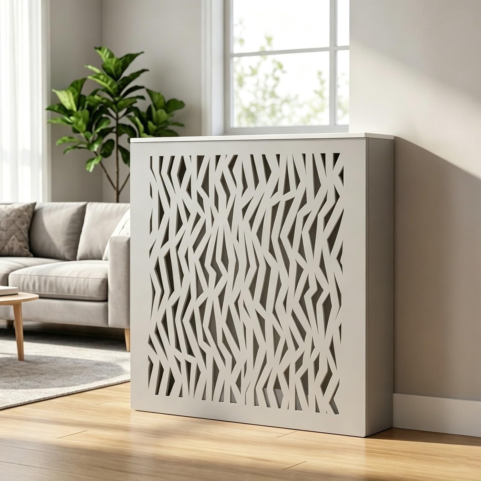Modern Radiator Cover Cabinet, Decorative Heating Shelf for Home Interior