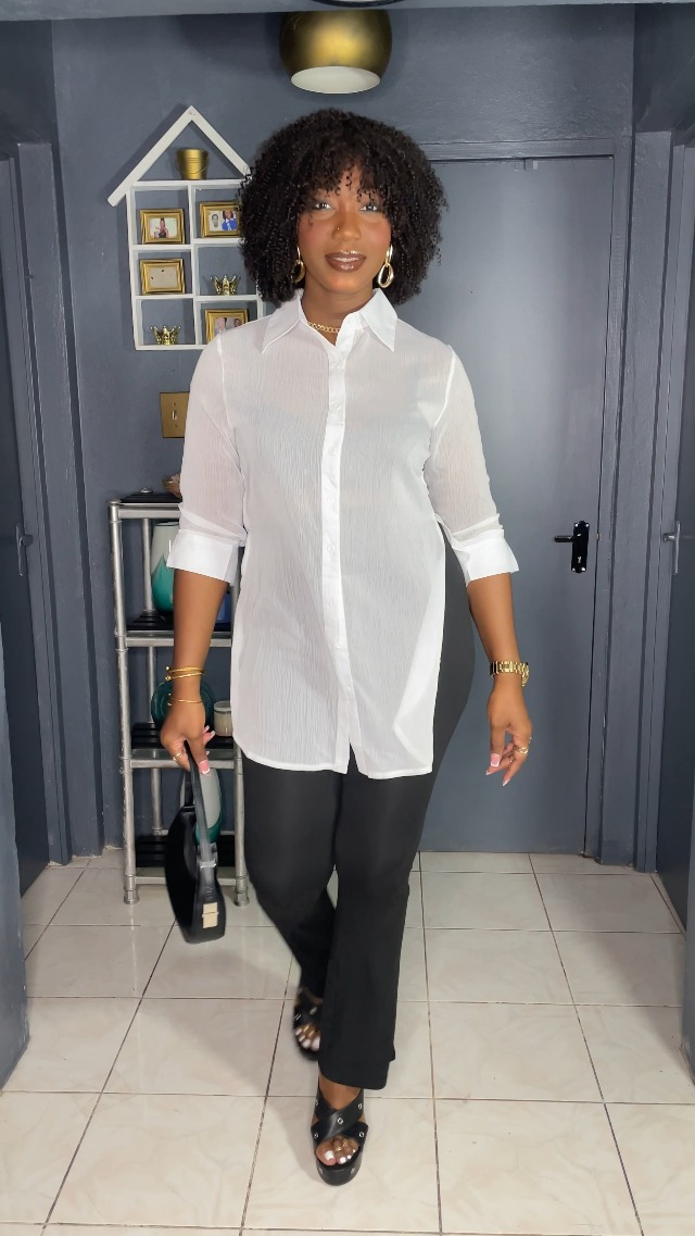 EDITCOZY Women's Sheer Cover Ups Button Up Blouse Sexy Long Sleeve