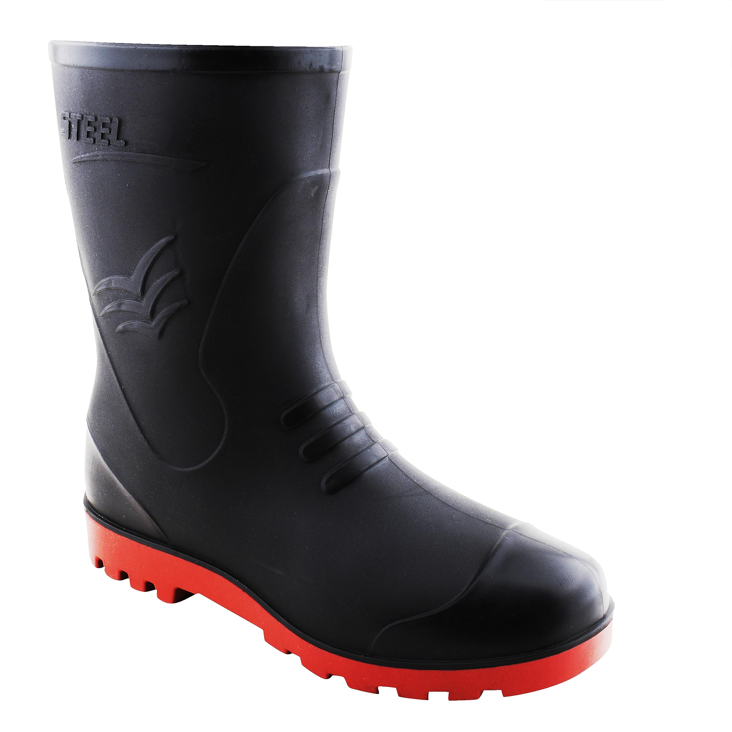 Elecant Gumboot For Men Flexible PVC, Puncture & Tear Resistant, 10 Inch Black-Red Anti-Slip,Oil/Water/Acid Resistance,Labour for Men (Gumboot-10-Inch-Black-Red-8) (B0CDXP21KY) Amazon Price History, Amazon Price Tracker