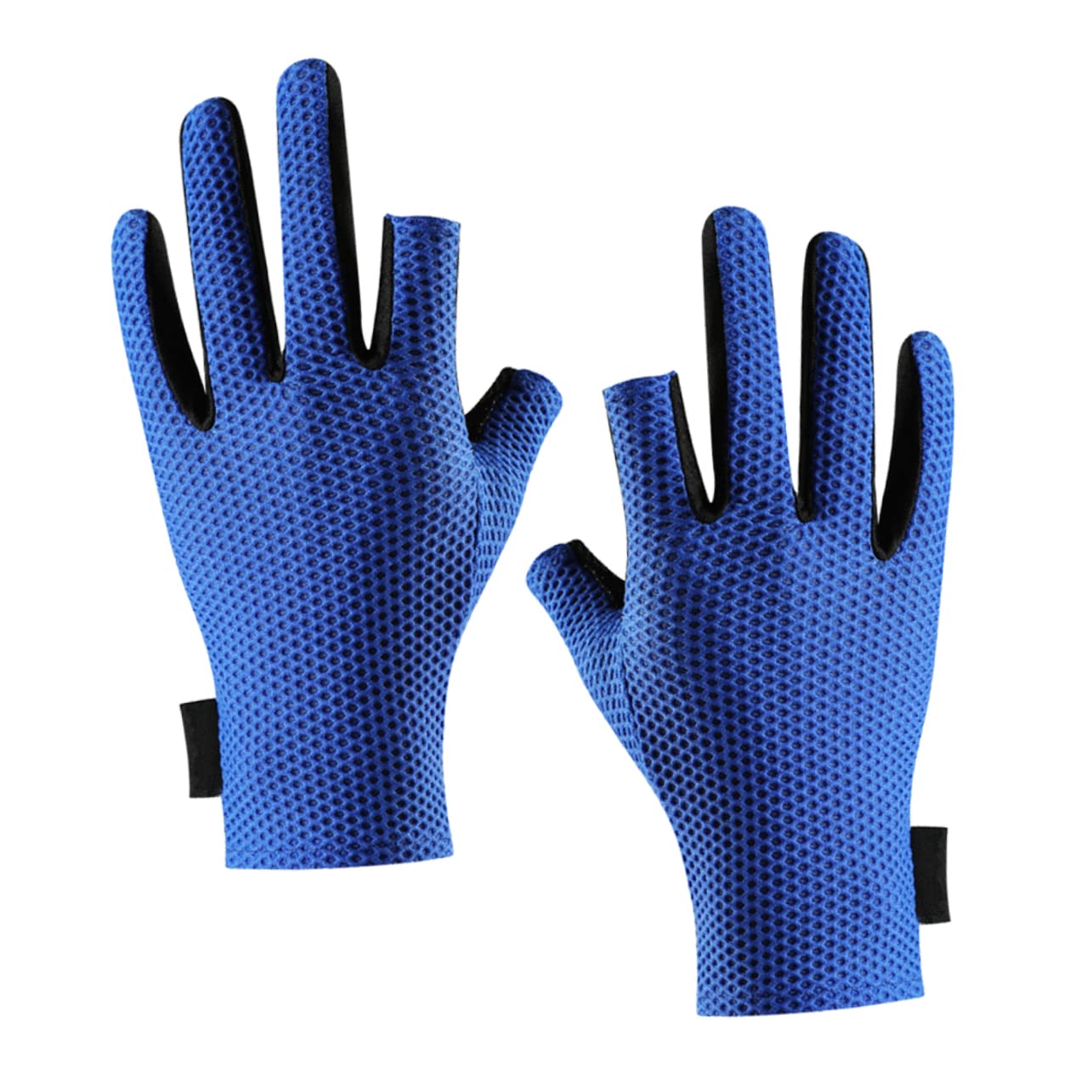 TOYANDONA Guantes de Cortos Exteriores Protección Solar de Dedos Cómodos y Transpirables Actividades Deportivas y Azul Único