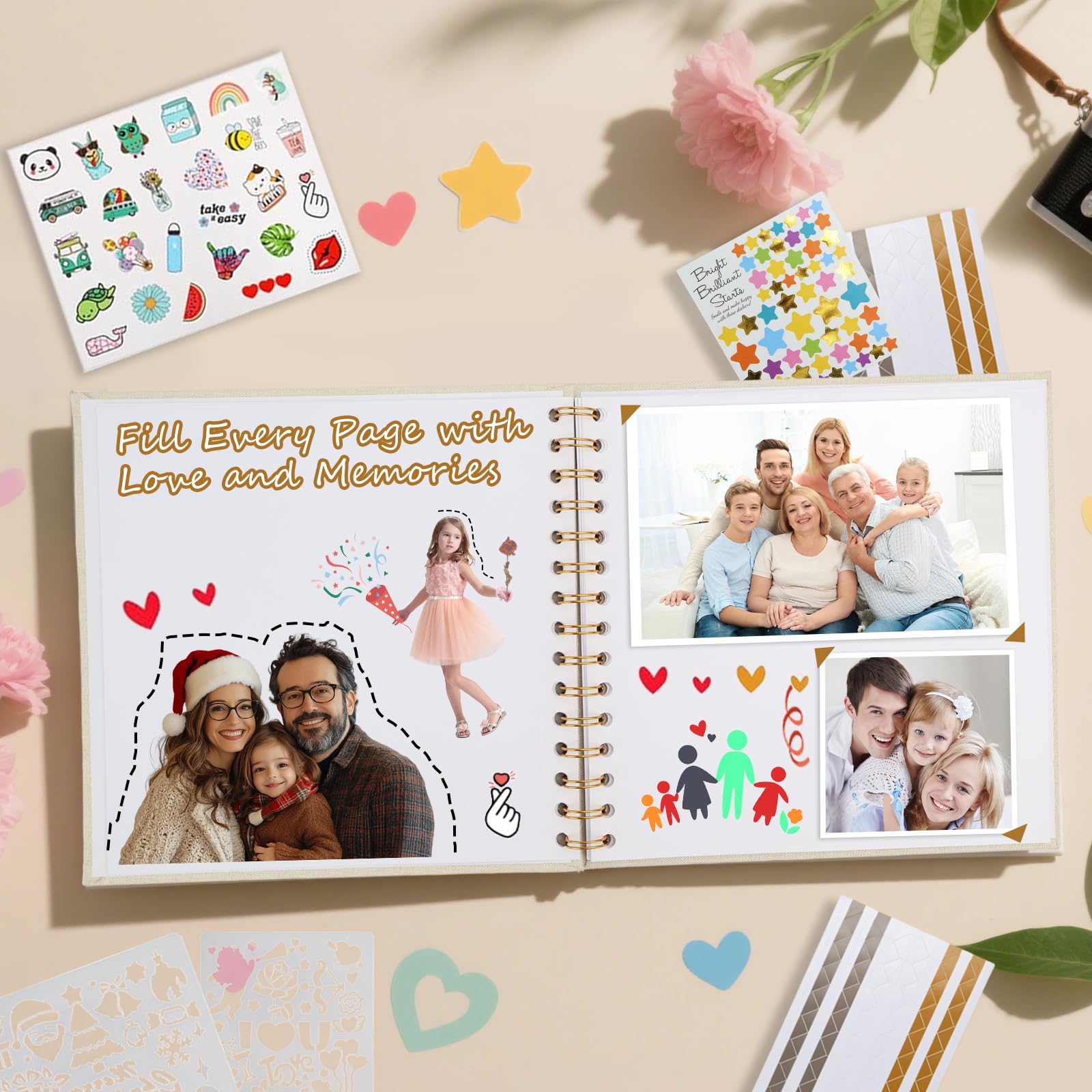 Fotoalbum 30x21 Cm 80 Pagina's Fotoalbum 30x21 Cm - 80 Pagina's Zwart Scrapbook Voor Baby, Bruiloft Of Verjaardag Zelf Een Fotoboek Maken