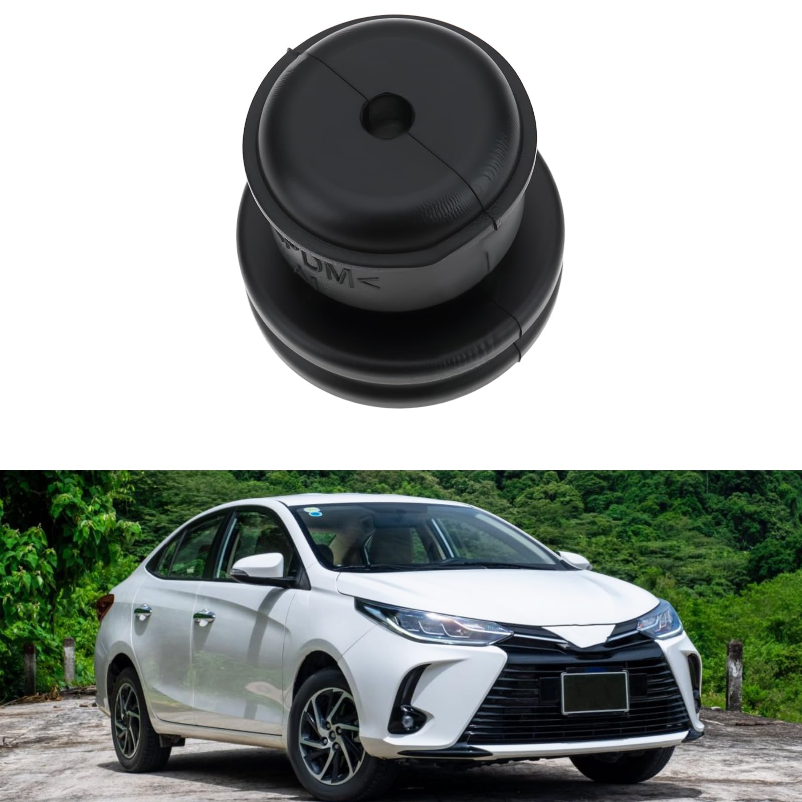 ECSiNG Gumowa osłona silnika samochodu 90480-16049 kompatybilna z Toyota Vios Yaris Corolla Lebin 5 szt