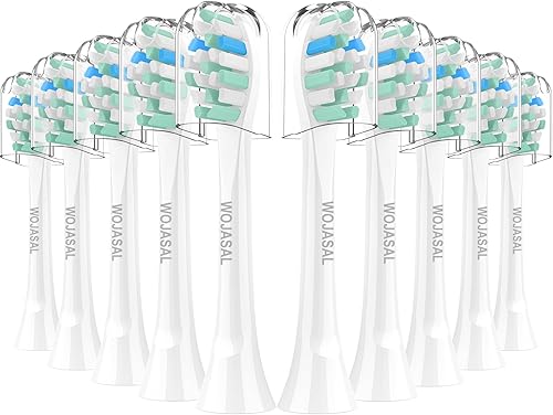 WOJASAL Cabezales de cepillo de dientes de repuesto compatibles con el soporte de cepillo de dientes sónico Philips para cepillos de dientes Philips