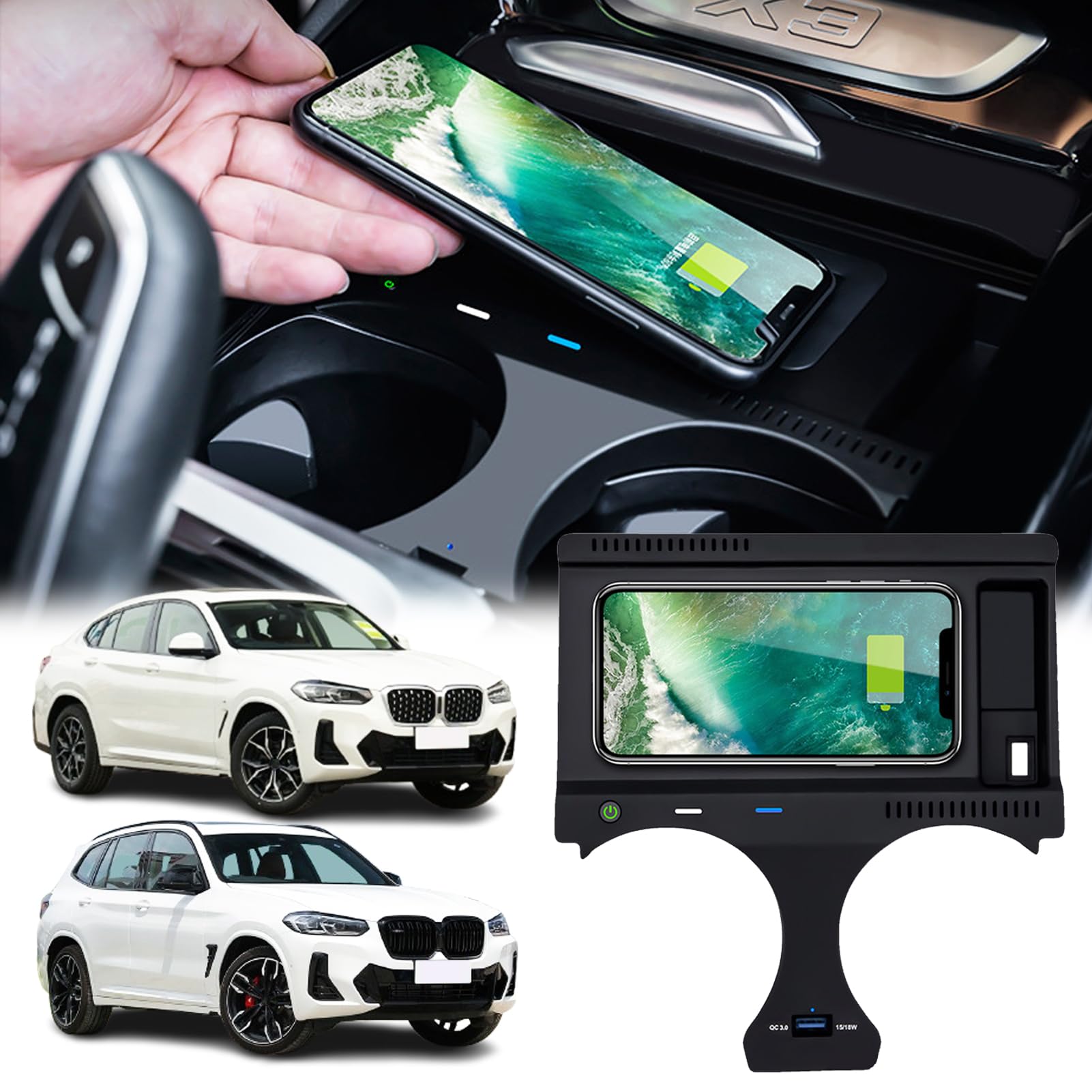 AUTOSAVER88 Floor Mats Compatible With 2018-2024 BMW X3 / 2019-2024 BMW X4, Custom Fit TPE All - View #3