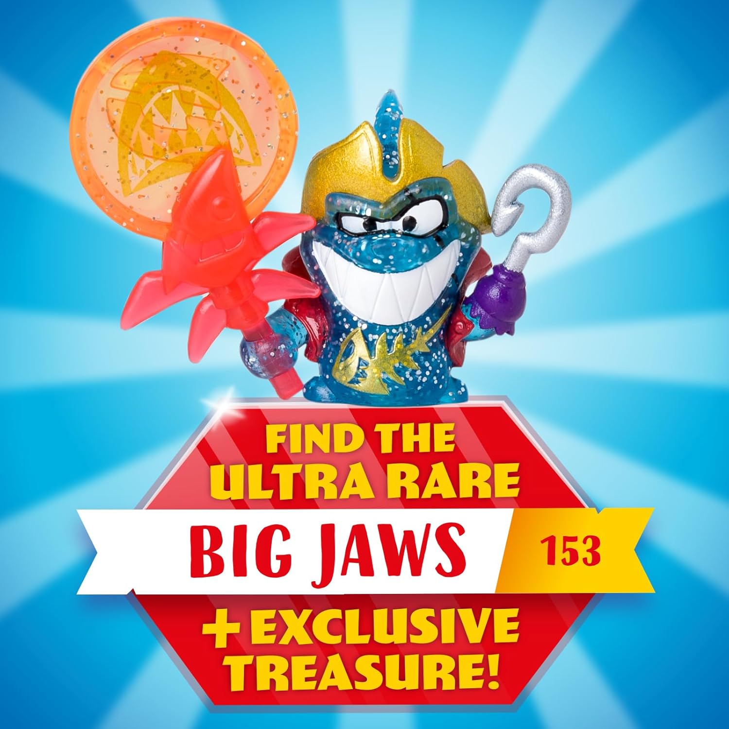 Shark Treasure Series, Pack of 4, Contains 4 Piratix, 1 'Crystal' and 1 Surprise, and 4 'Crystal' Accessories