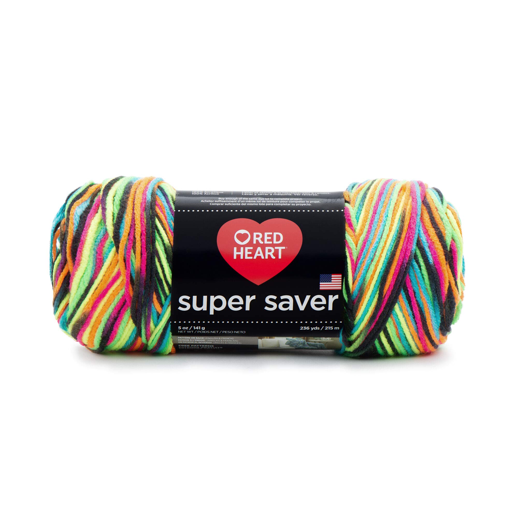 RED HEART SUPER SAVER YARN, BLACKLIGHT (E300B.3939)