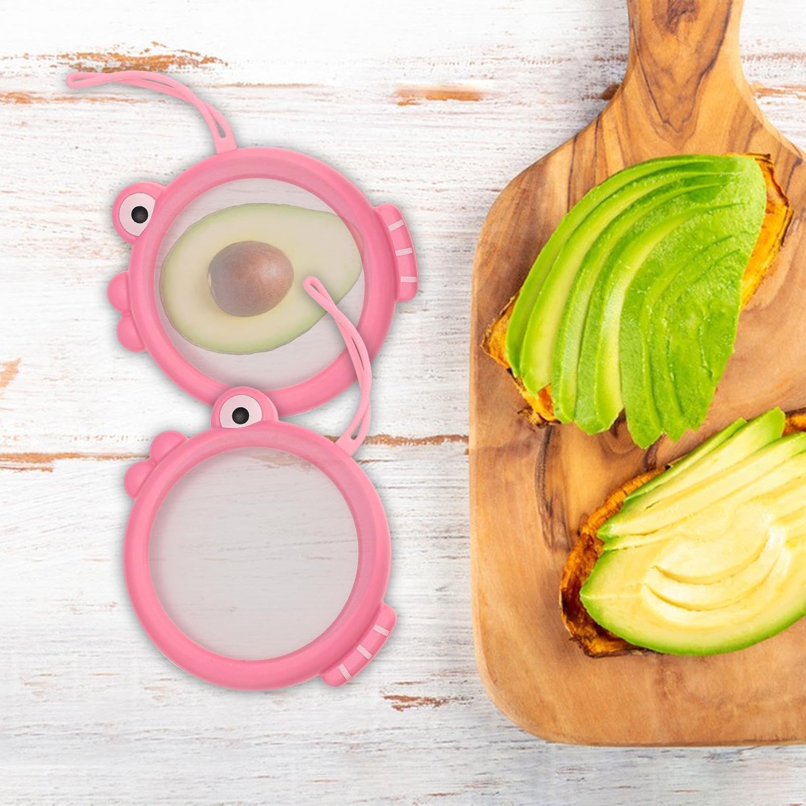Contenitore per avanzi – salvavita ermetico a forma di pesce per preparare pasti, frutta e formaggio, riutilizzabile per avocado e pomodori per scuola, dispensa, frigorifero, viaggi