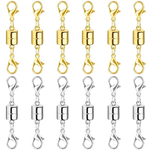 Magnetic Necklace Clasp and Closures with Double Lobster Clasp, 14K