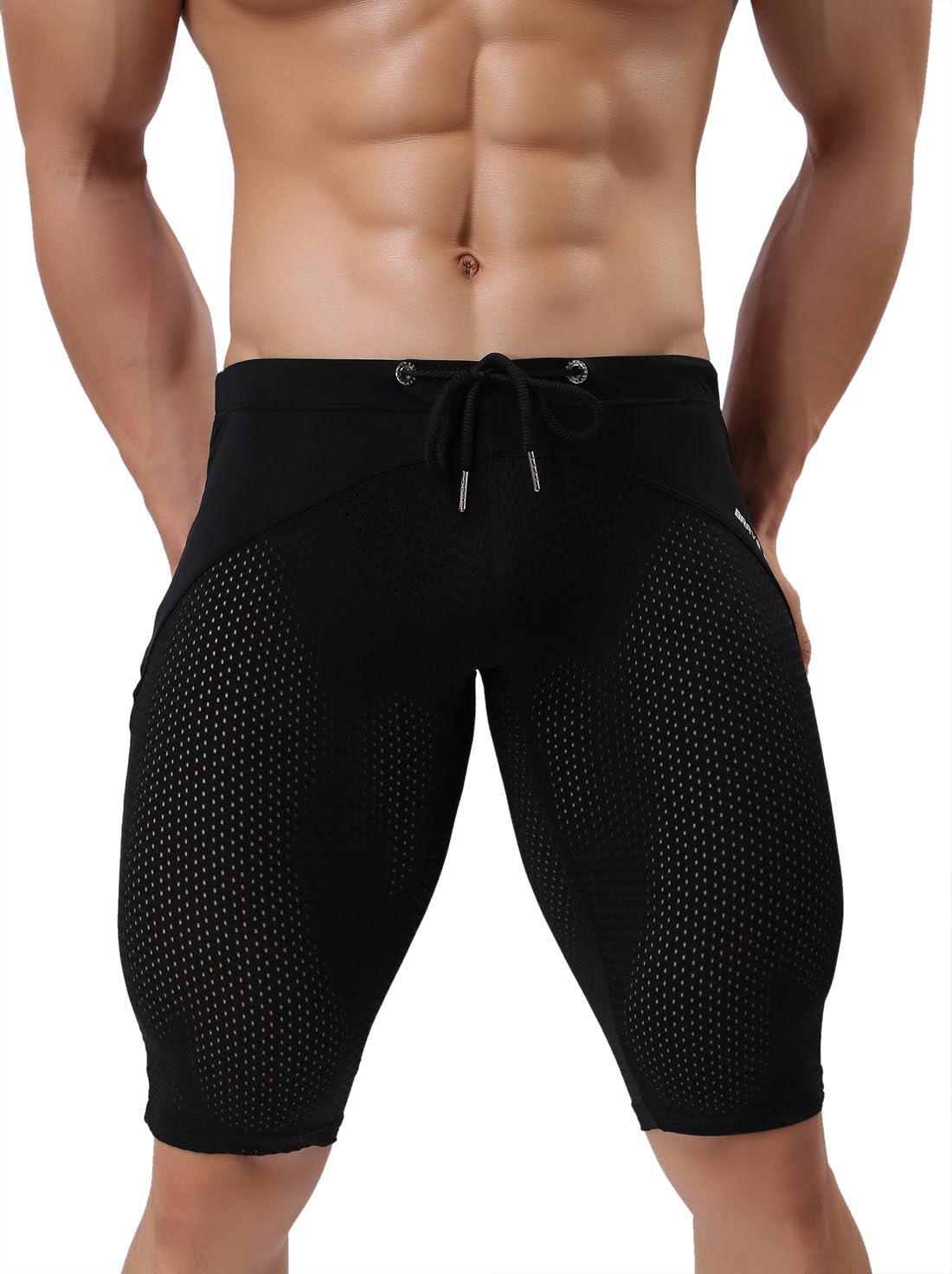 BRAVE PERSON Men's Fashion Breathable Mesh Elastic Training Shorts Swim Trunks Beach Pants 2240