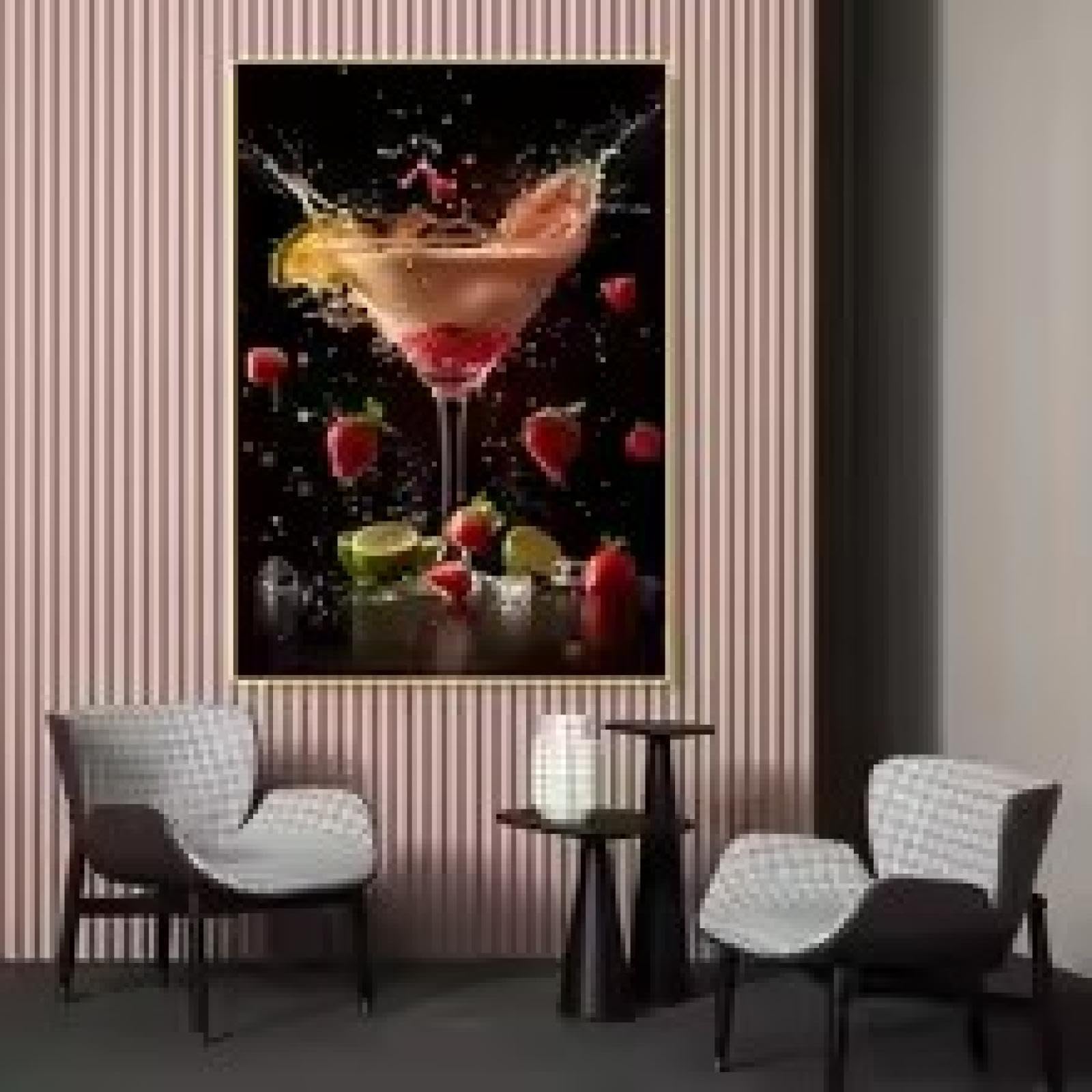 Toile cocktail impression haute définition affiche sans cadre 60x80 - 8