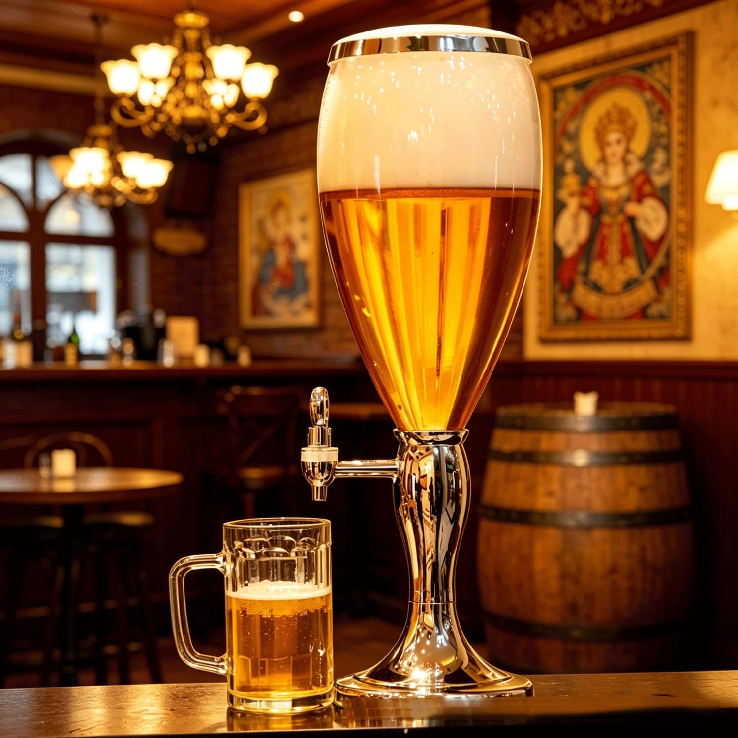 Distributeur De Bière Avec Robinet, Tuyau À Glace Et Éclairage LED