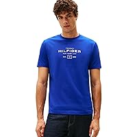 Tommy Hilfiger Uomo T-Shirt Maniche Corte Stack Graphic Tee con Scollo Rotondo