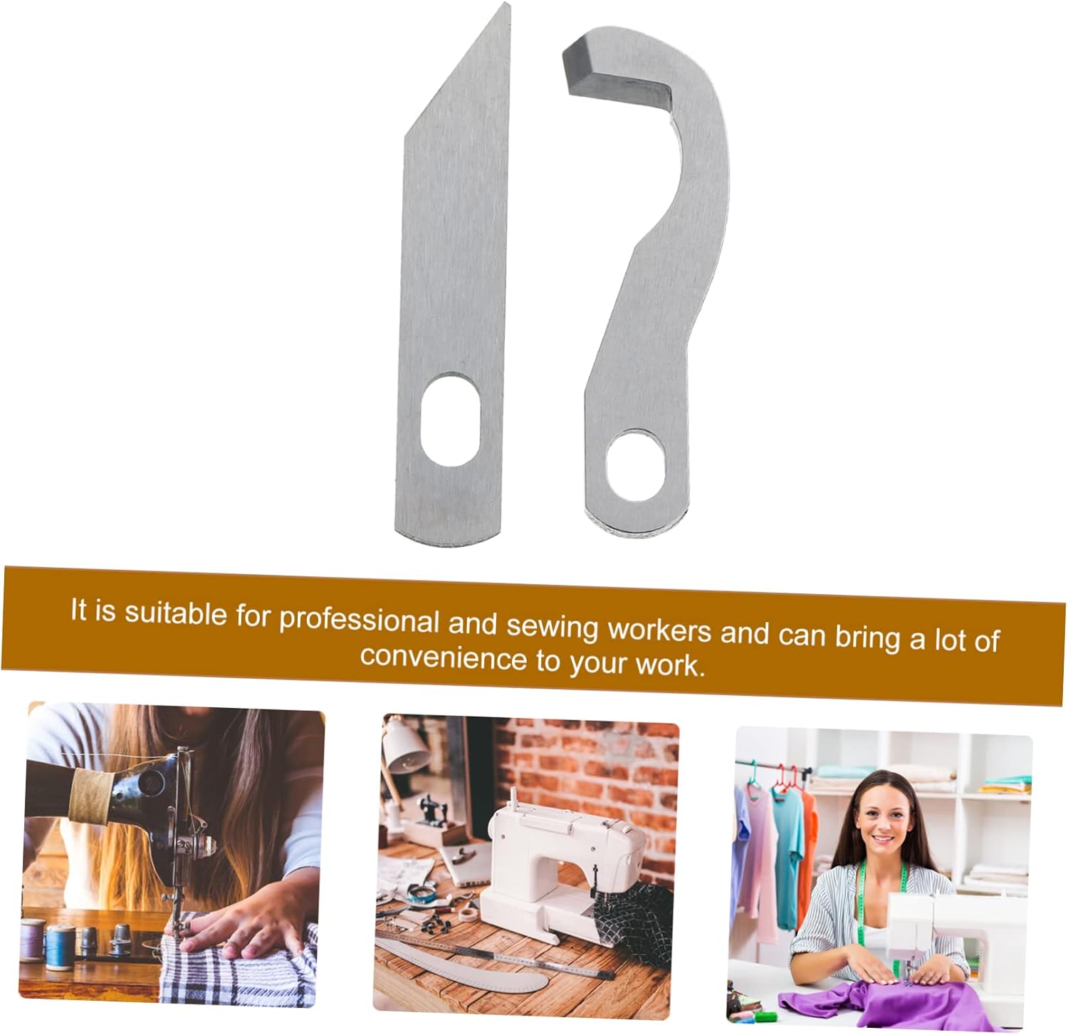 Angoily 2pcs Upper and Lower Serger Knives Premium Sewing Machine Blades for Home Use Replacement Blades for Smooth Cutting Essential Sewing Accessories for Crafting Enthusiasts