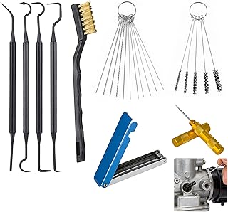 Carburetor Cleaning Kit, Carb Cleaning Tools Small Engine Carburetor Kit for Motorcycle ATV and Welding Tip, Carburetor Jet Cleaning Tool Spray Brush Kit for Paint Spray Gun Airbrush Cleaning Kit