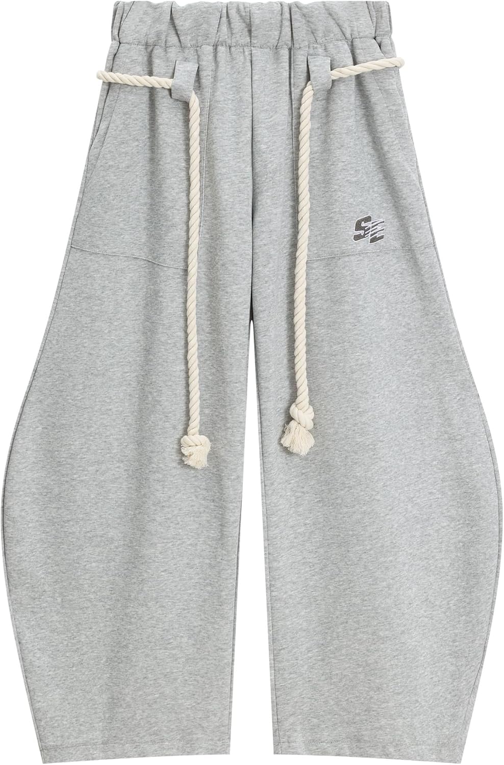 Vamtac Wide Leg Sweatpants Mens Baggy Barrel Pants Y2K Loose fit Gray Sweat Pants with Pockets