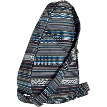 AmeriBag Healthy Back Bag 11.5" Print Crossbody Sling Kindred Blue