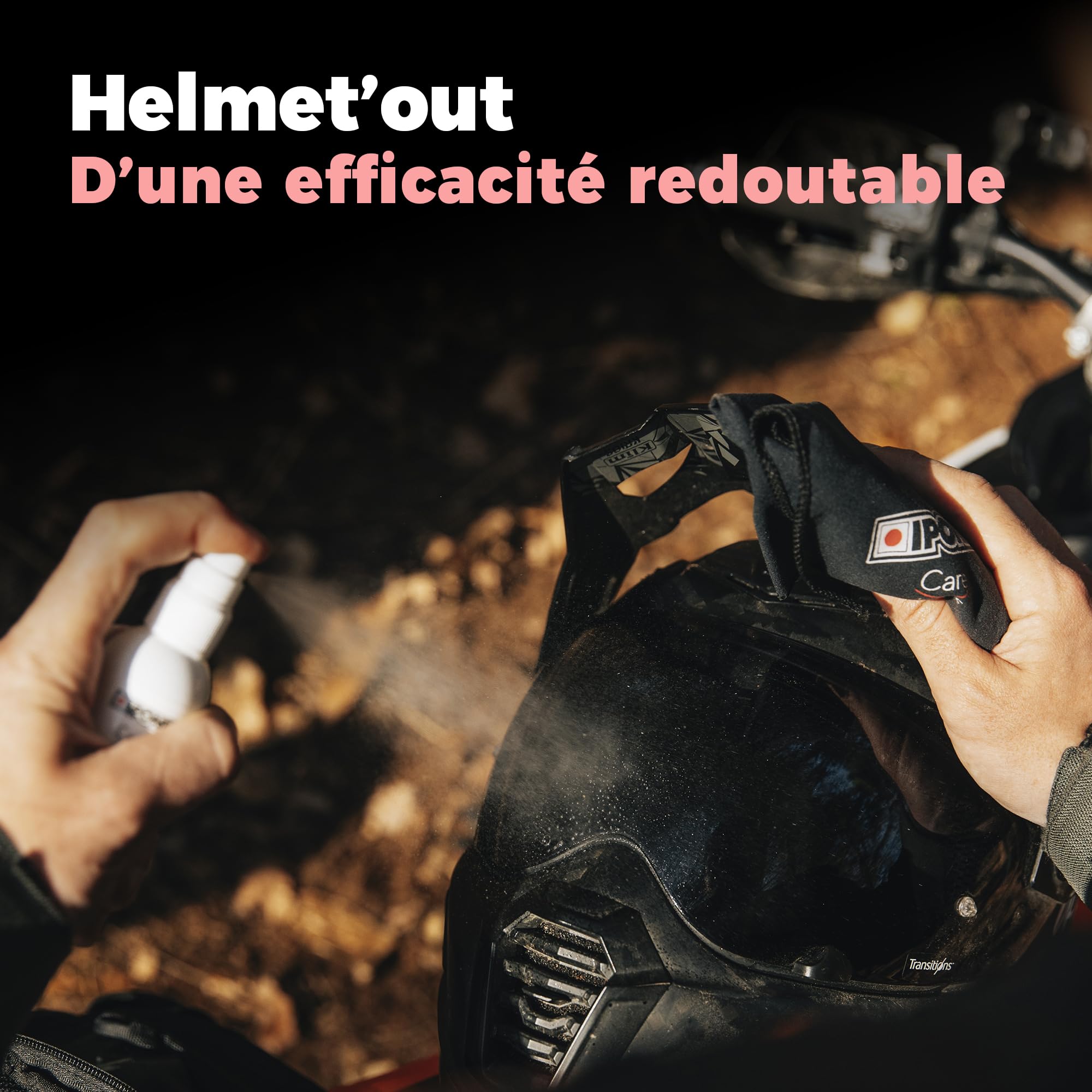 IPONE – Kit Crevaison & Entretien Moto : Bombe Anti-Crevaison, Graisse Chaîne 800 km, Nettoyant Casque + Lingette – Pochette Étanche Compacte Voyage Moto